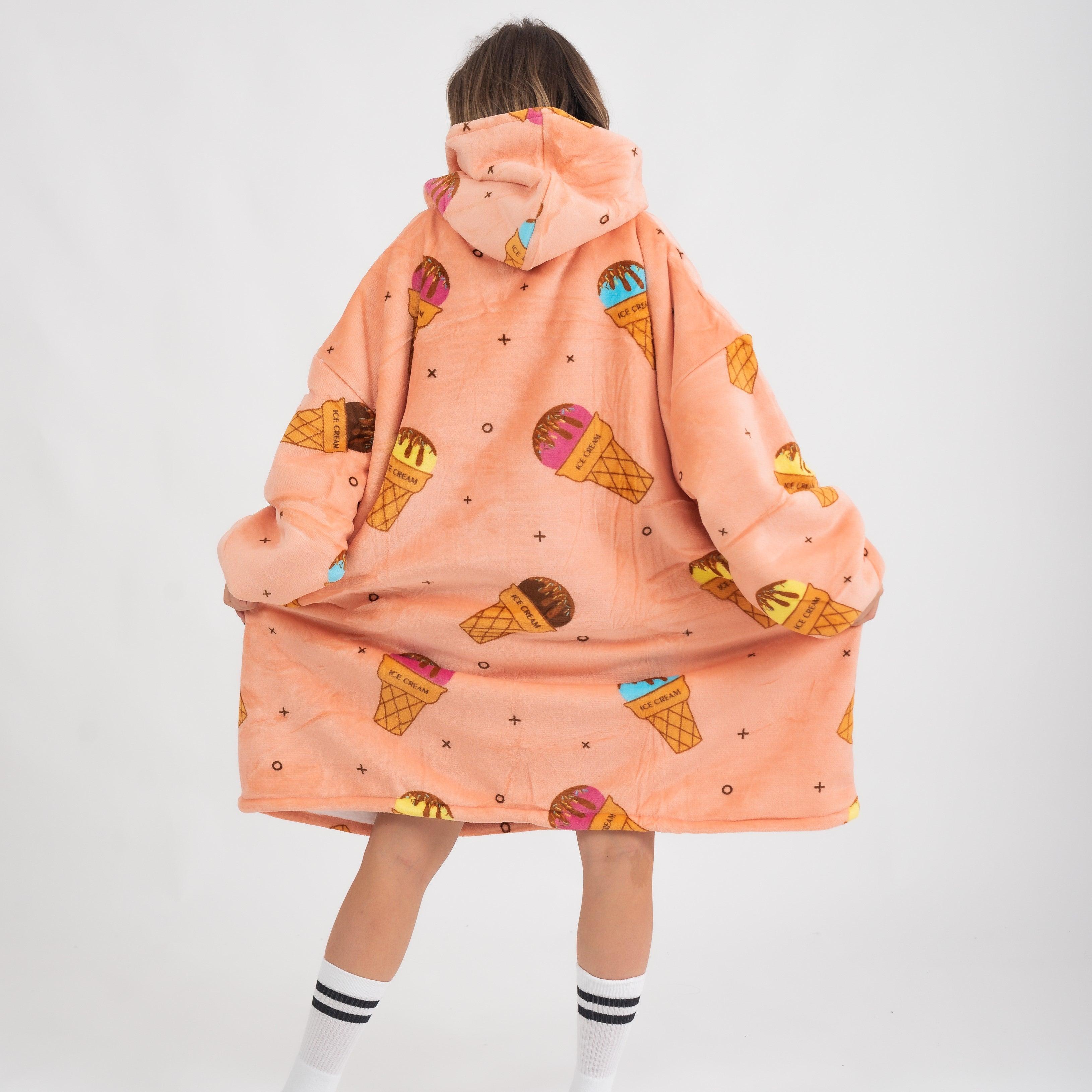 Moletom Oversized Com Capuz Sorvete