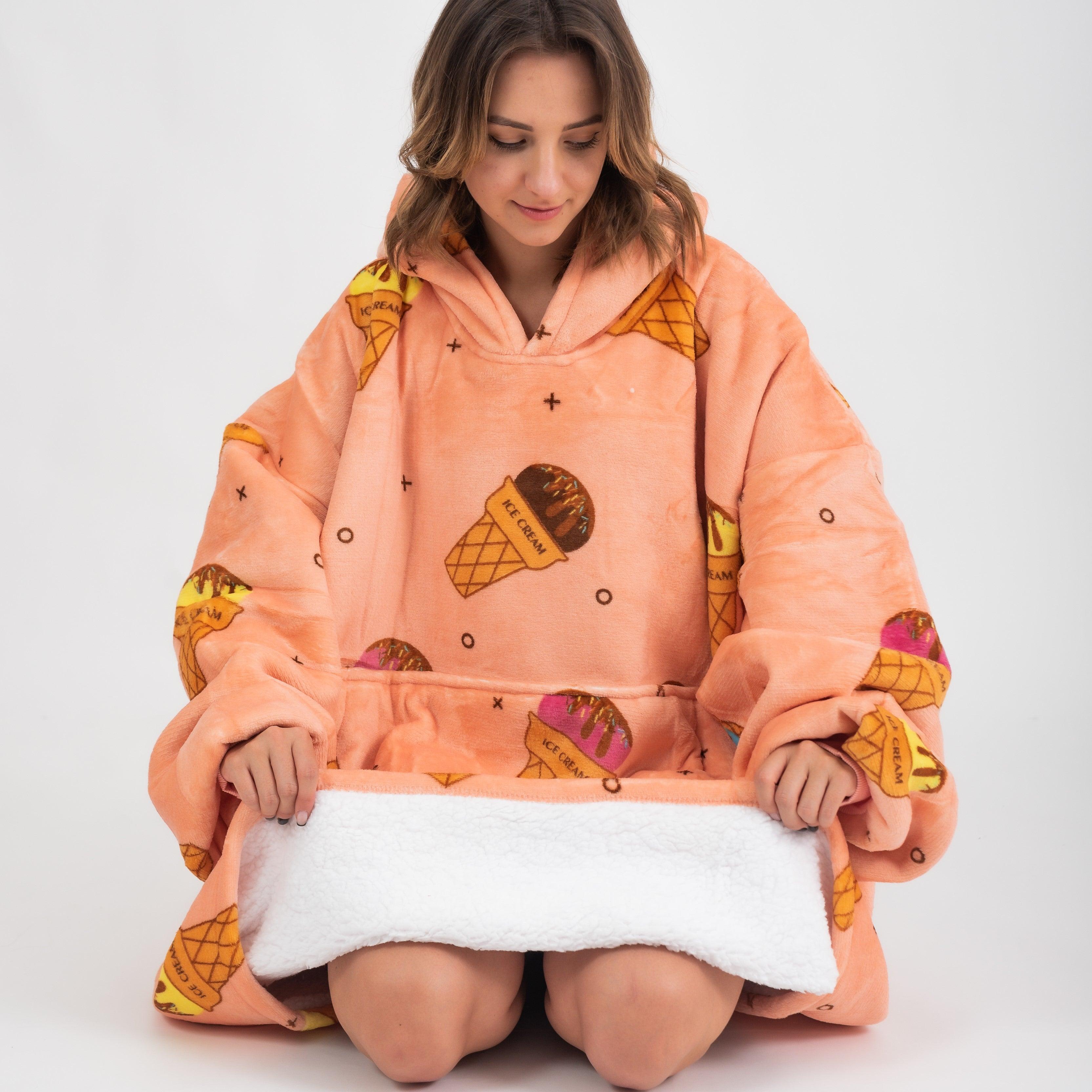 Moletom Oversized Com Capuz Sorvete