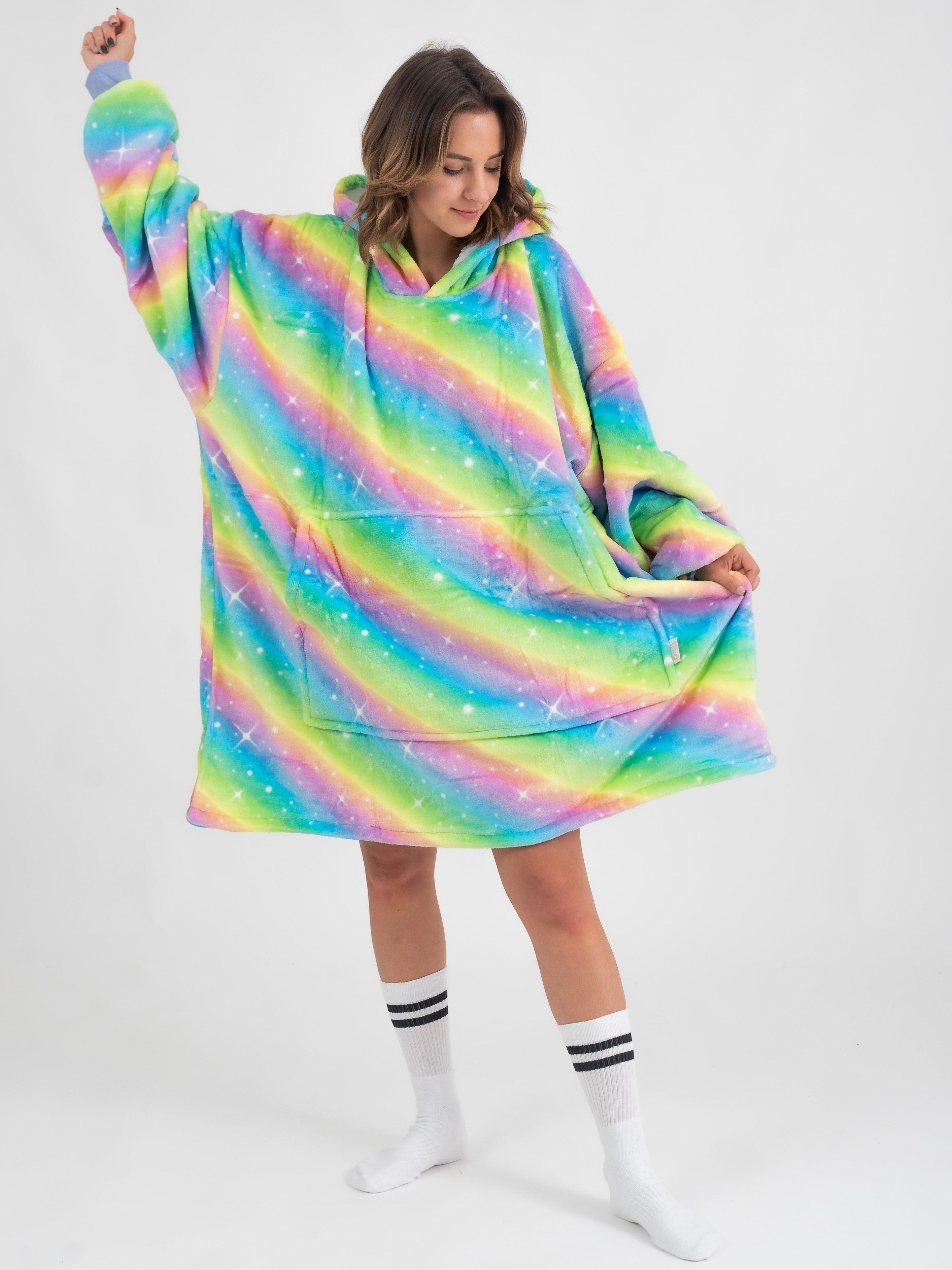 Moletom Oversized Com Capuz Colorido