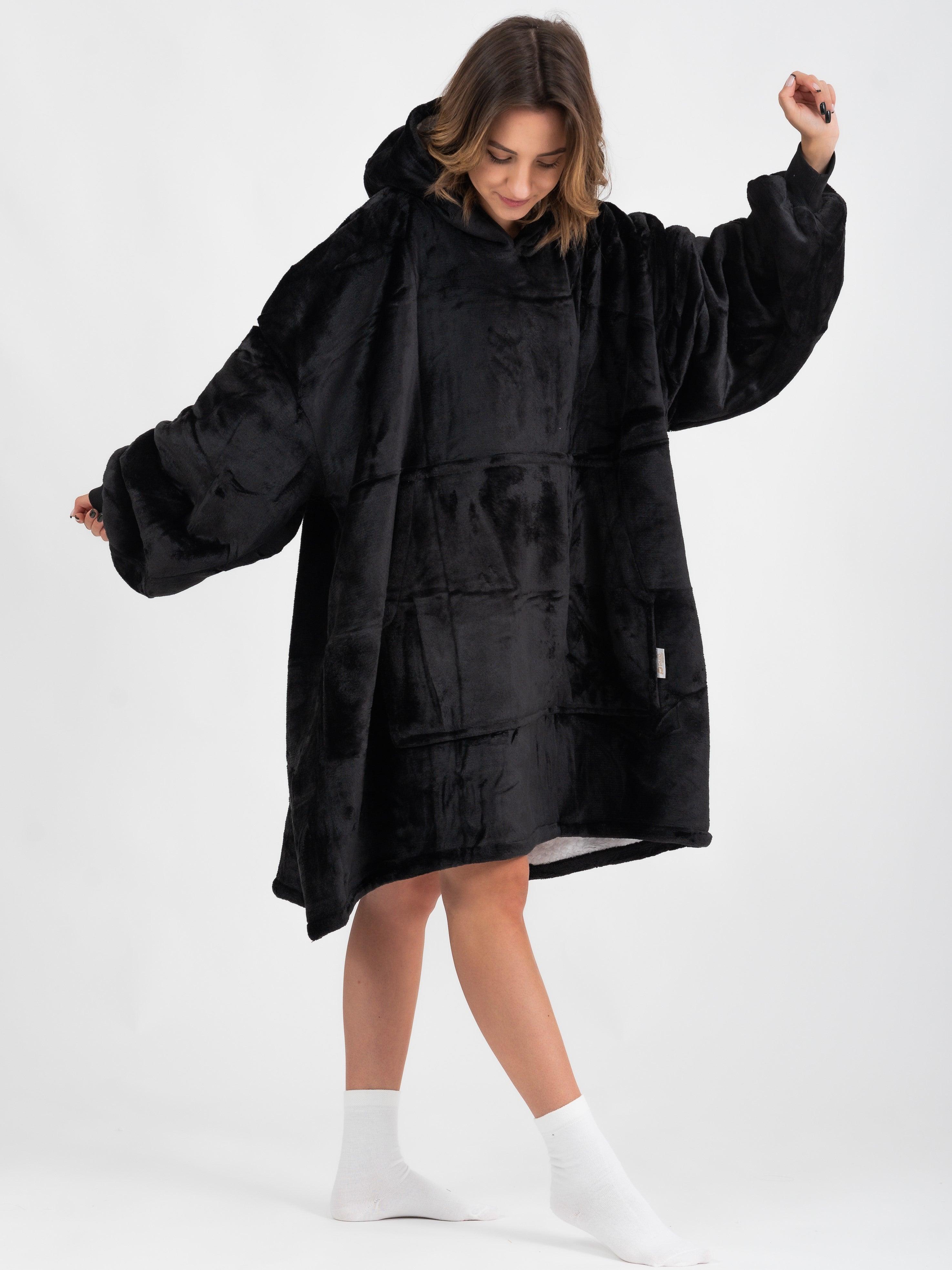 Moletom Oversized Com Capuz Preto