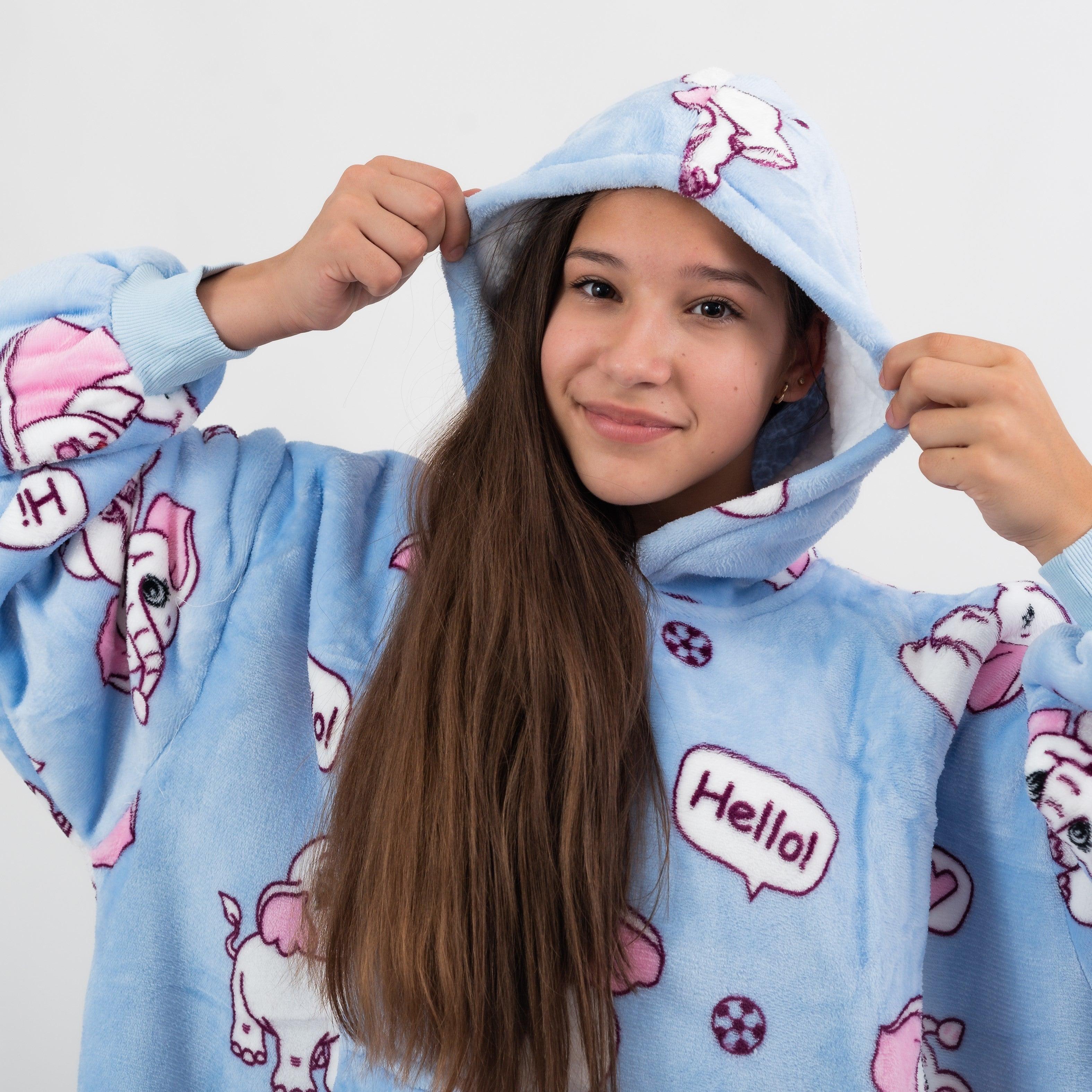 Moletom Oversized Com Capuz(Kids) Elefante