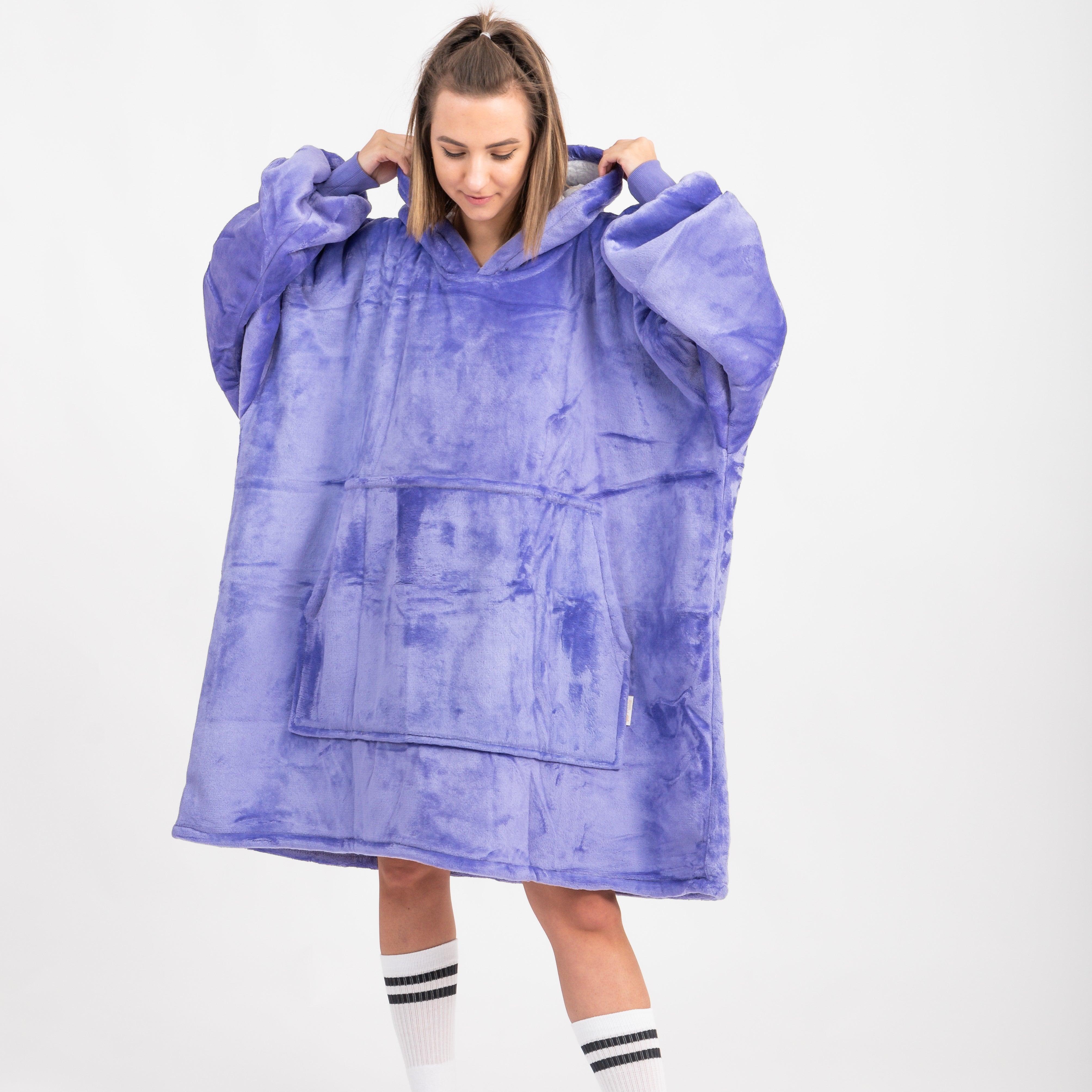Moletom Oversized Com Capuz Roxo