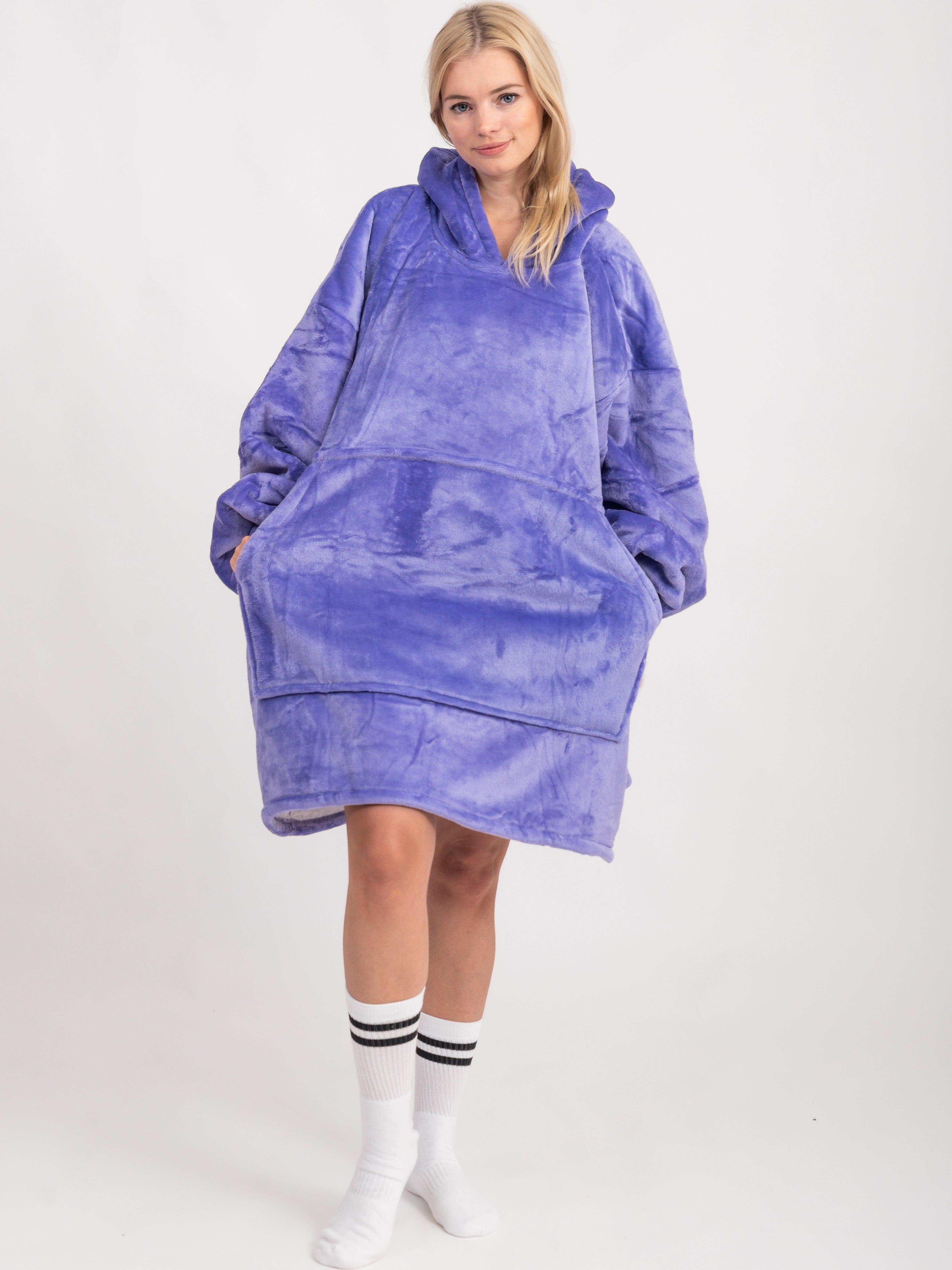 Moletom Oversized Com Capuz Roxo