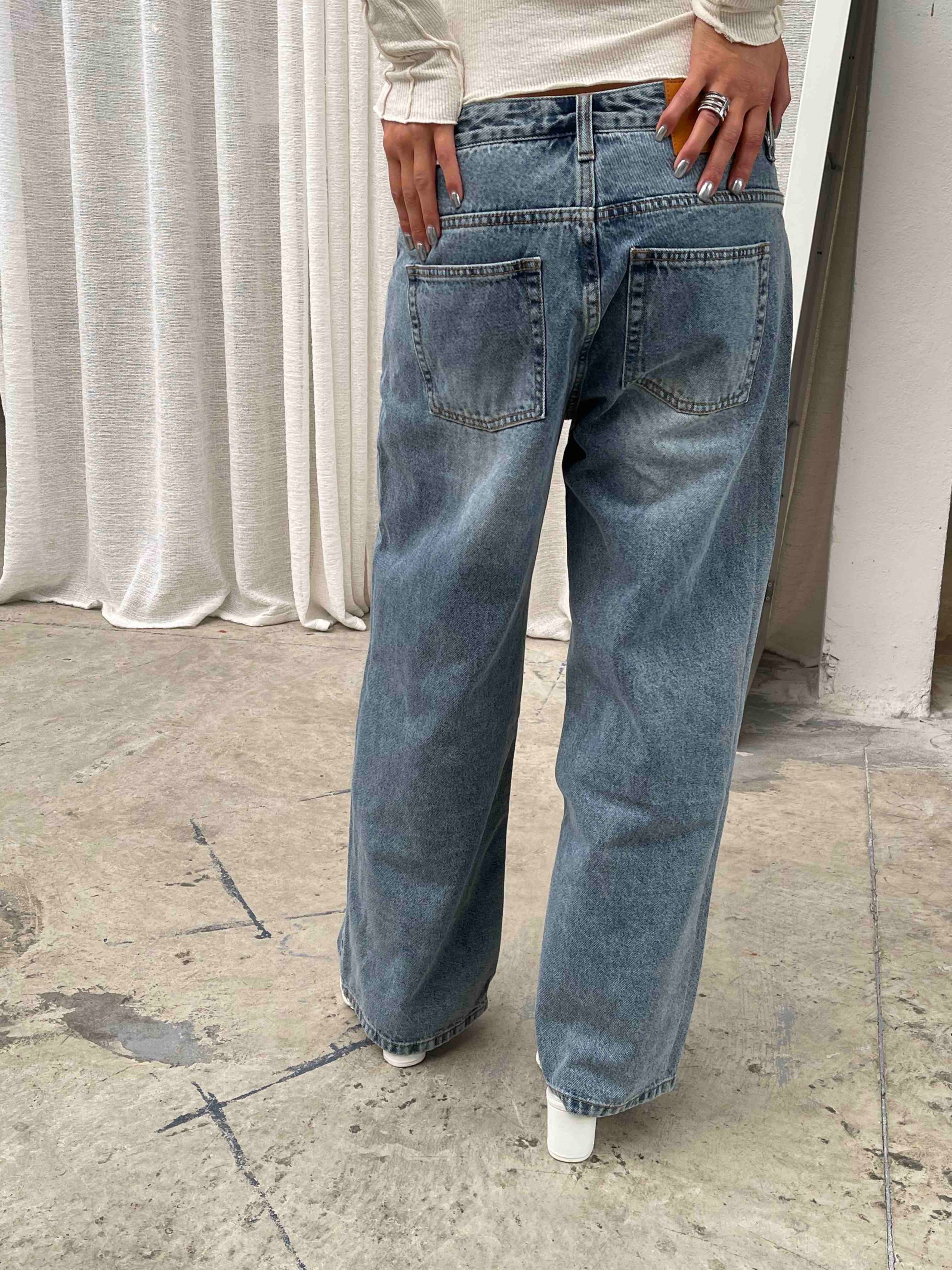 Calça Jeans Billie Dad Azul