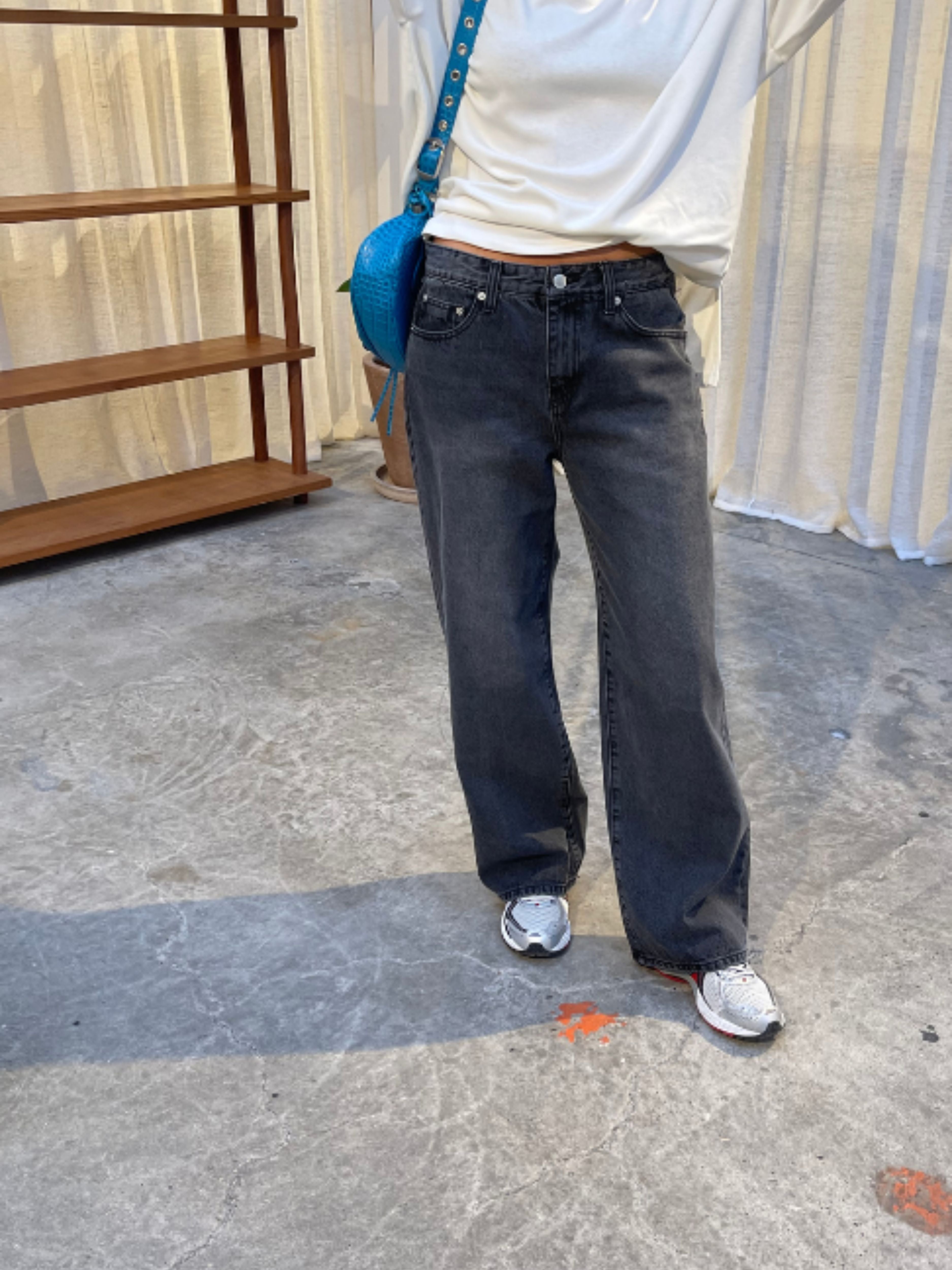 Calça Jeans Billie Dad Preta
