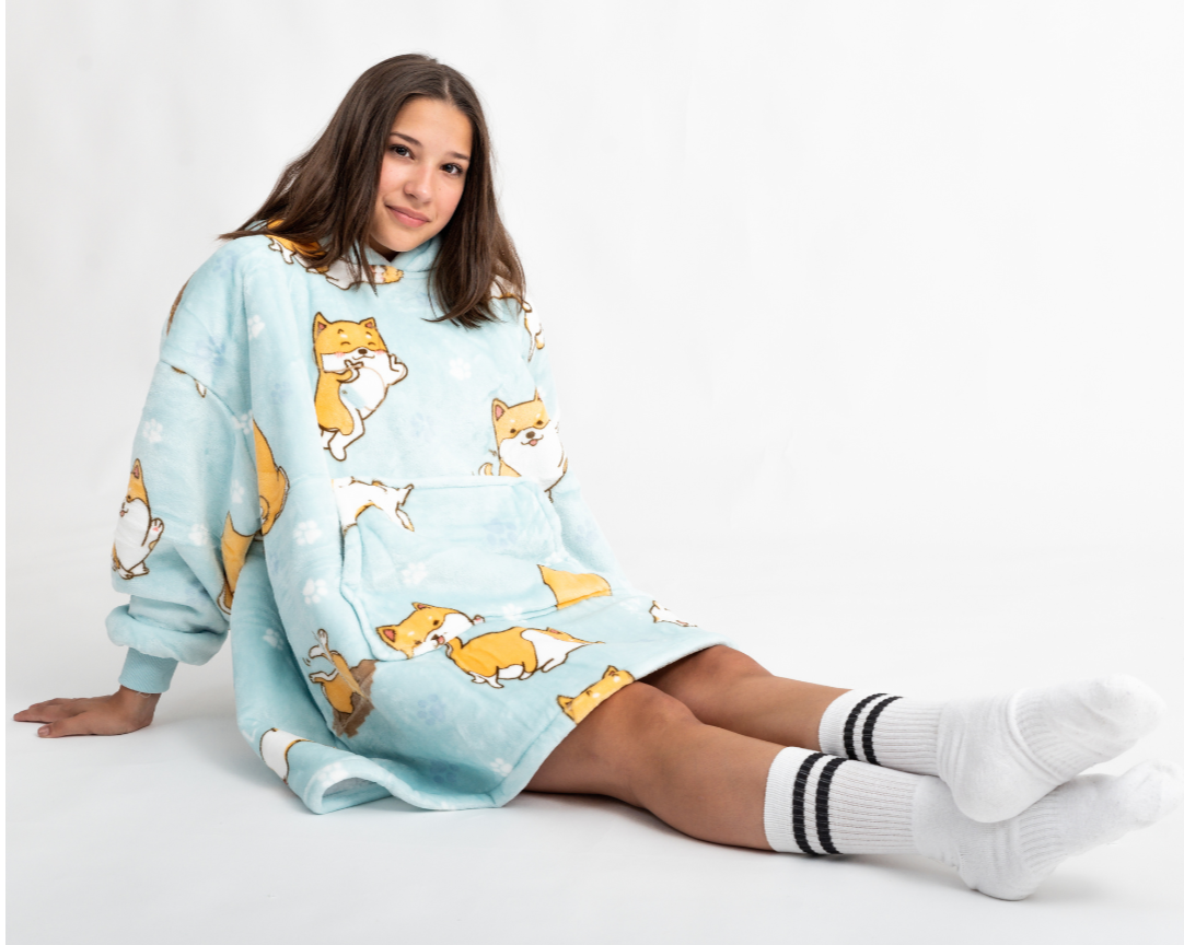 Moletom Oversized Com Capuz (Kids) Shiba Inu