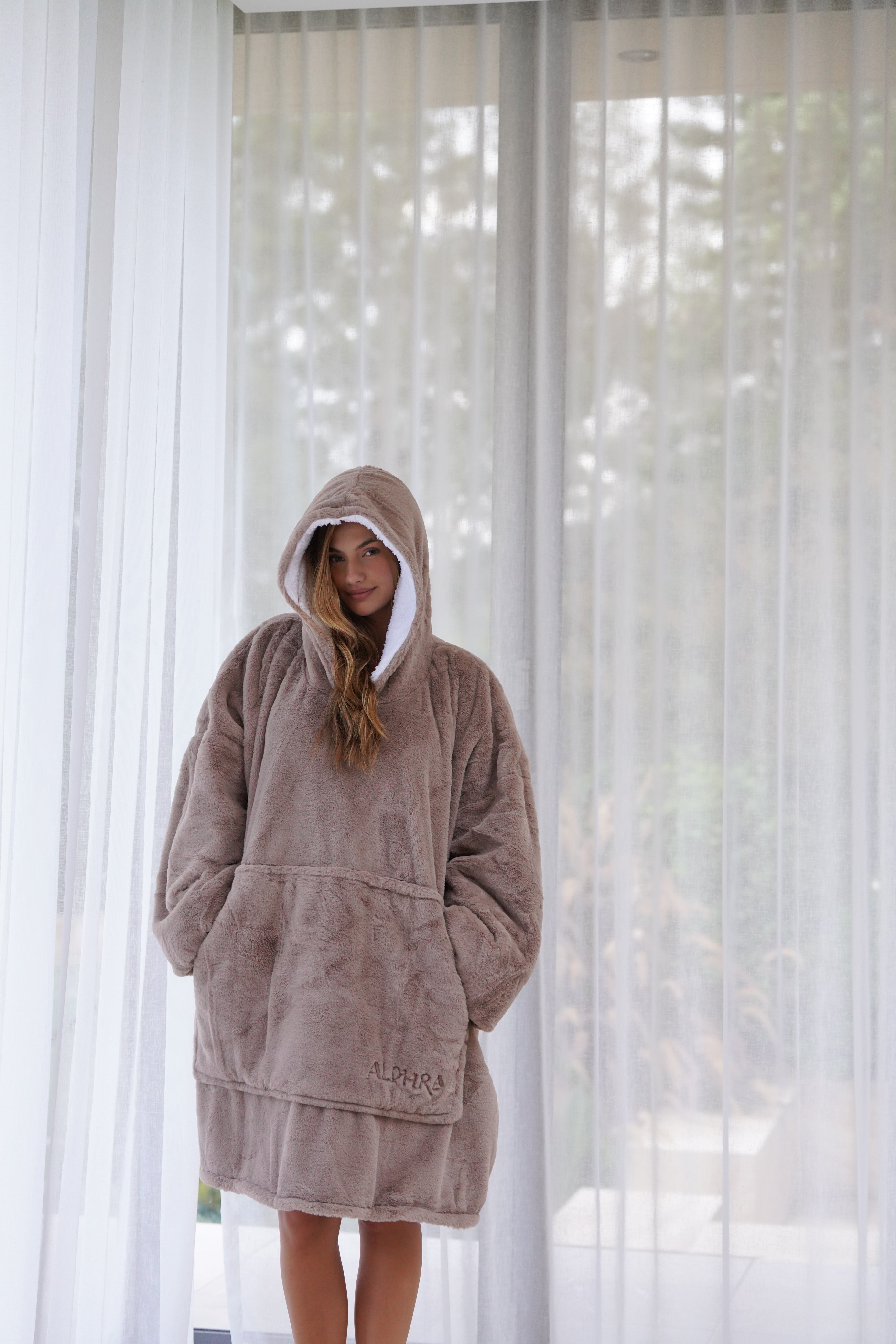 Moletom Oversized Com Capuz Mocha
