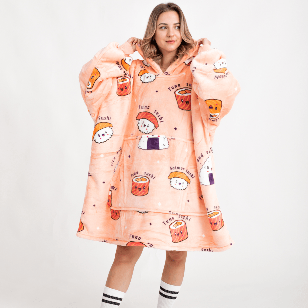 Moletom Oversized Com Capuz Sushi