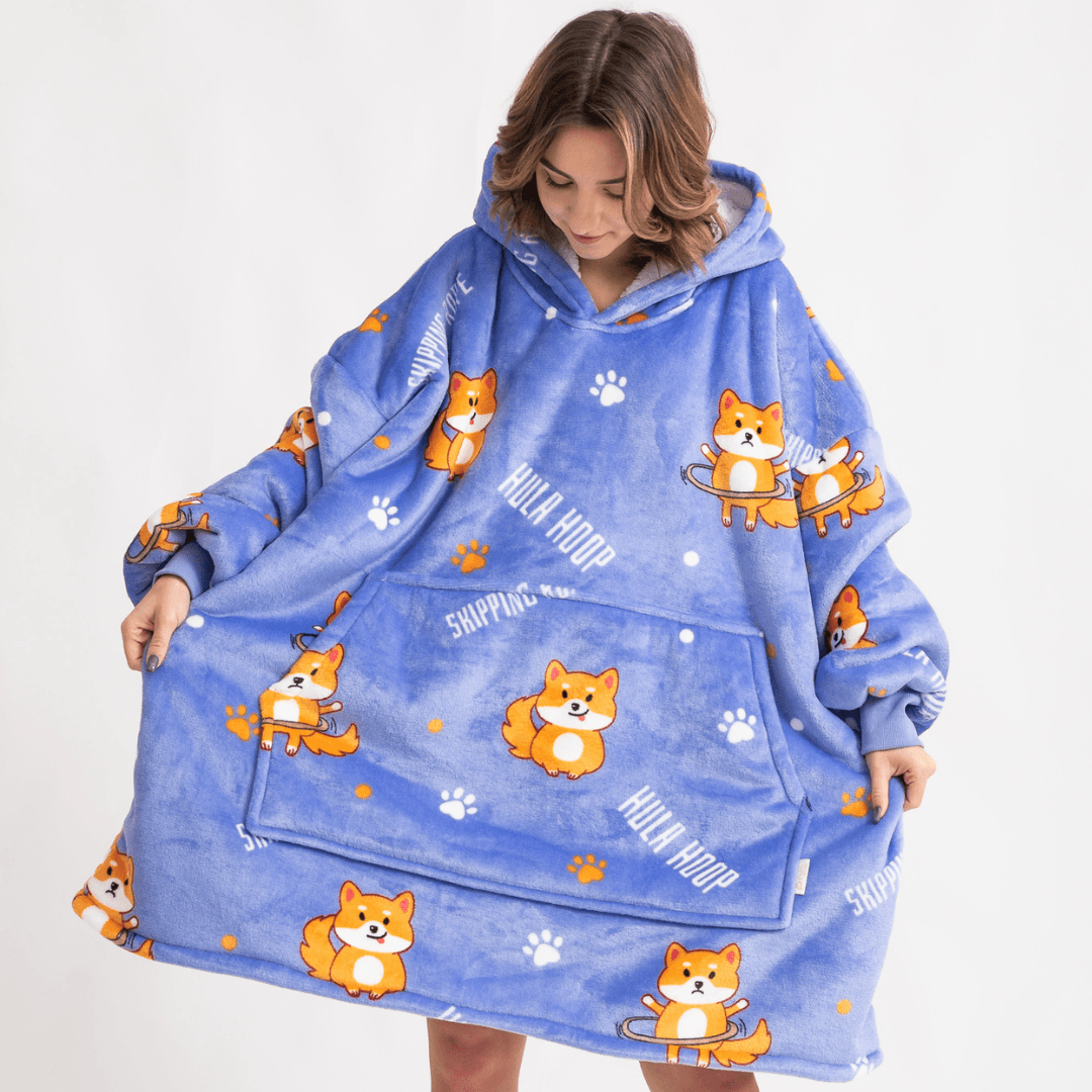 Moletom Oversized Com Capuz Raposa