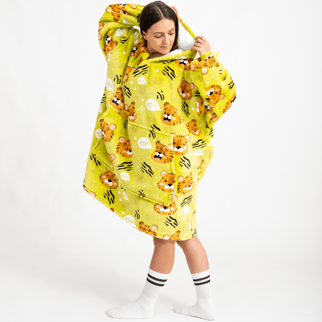 Moletom Oversized Com Capuz Tigres