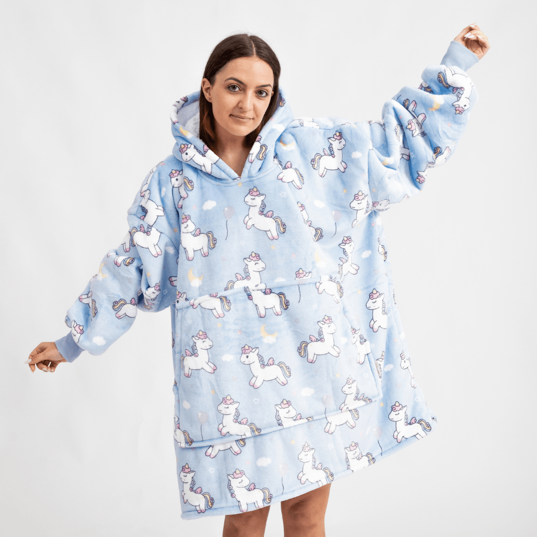 Moletom Oversized Com Capuz Unicornio