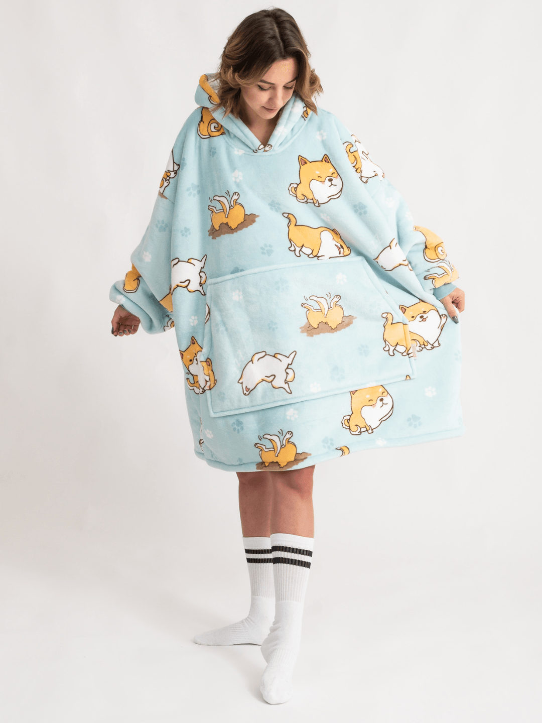 Moletom Oversized Com Capuz Shiba Inu