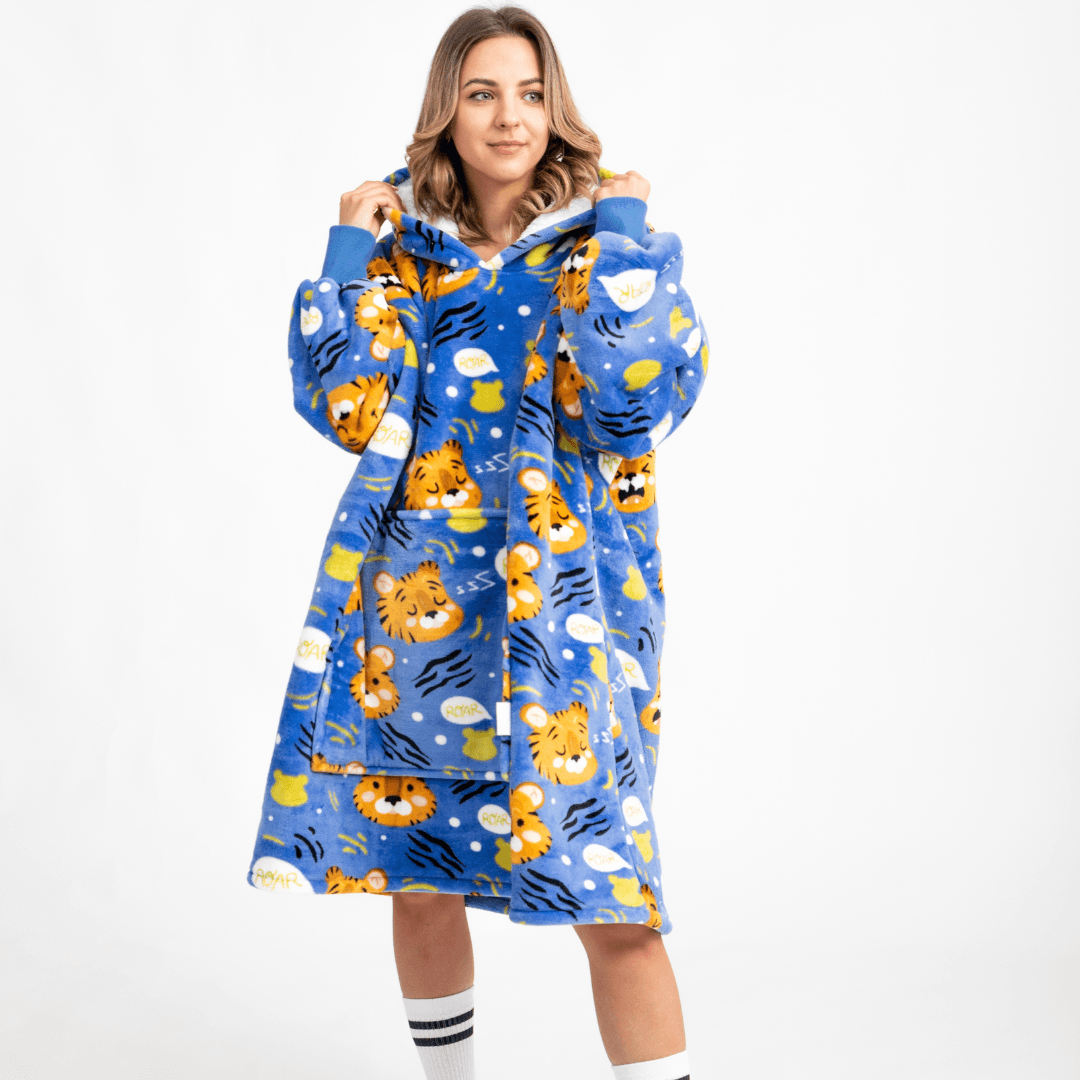 Moletom Oversized Com Capuz Tigre