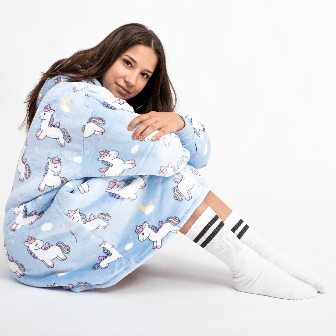 Moletom Oversized Com Capuz Kids Unicornio