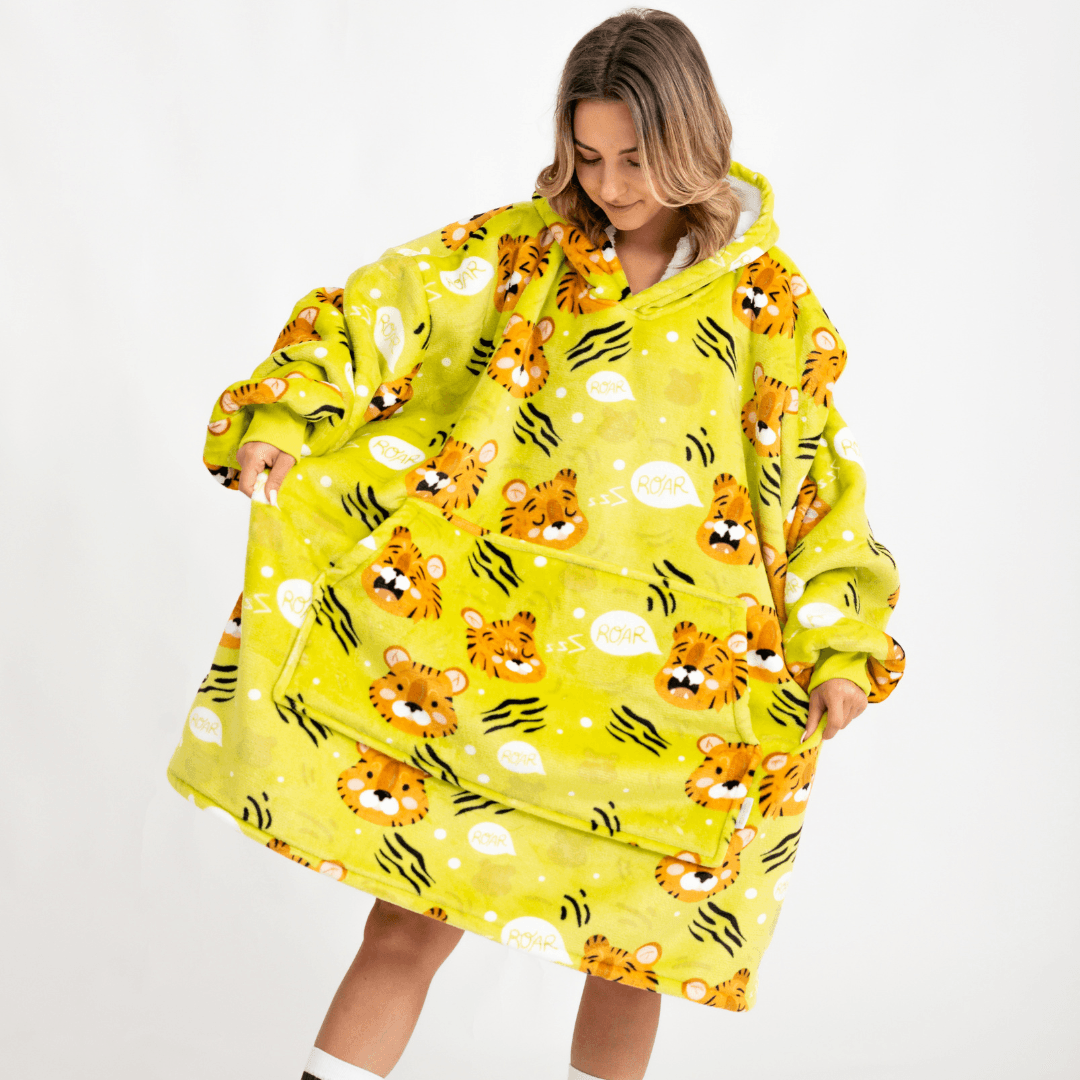 Moletom Oversized Com Capuz Tigres