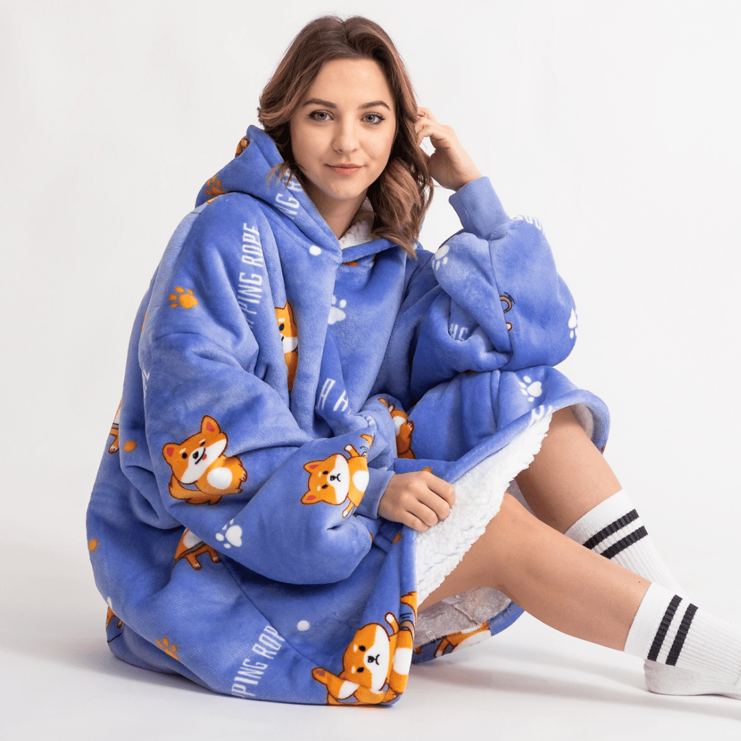 Moletom Oversized Com Capuz Raposa