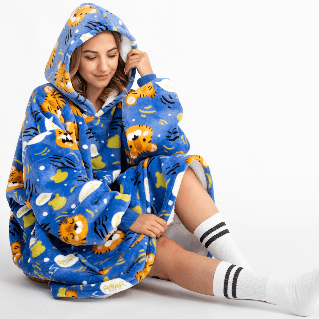 Moletom Oversized Com Capuz Tigre