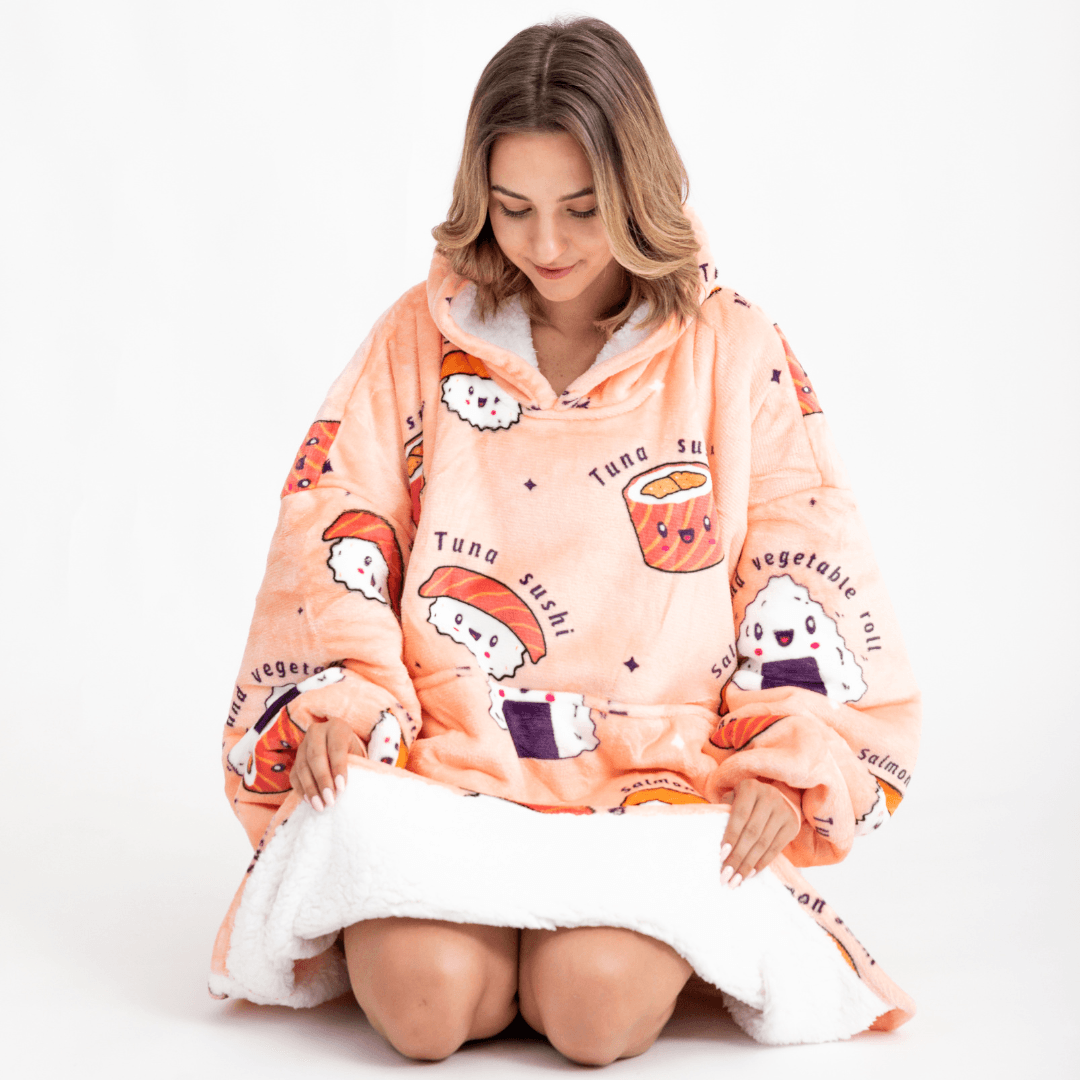 Moletom Oversized Com Capuz Sushi