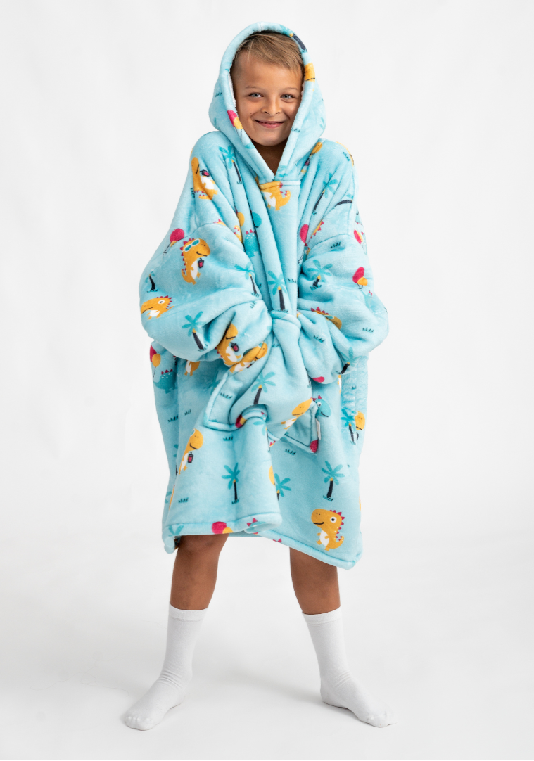 Moletom Oversized Com Capuz Kids Dinossauros