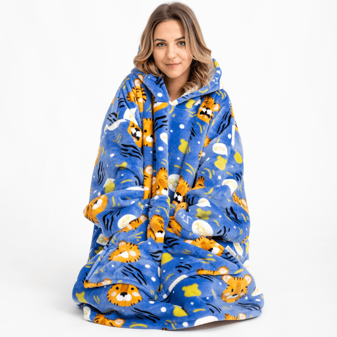 Moletom Oversized Com Capuz Tigre