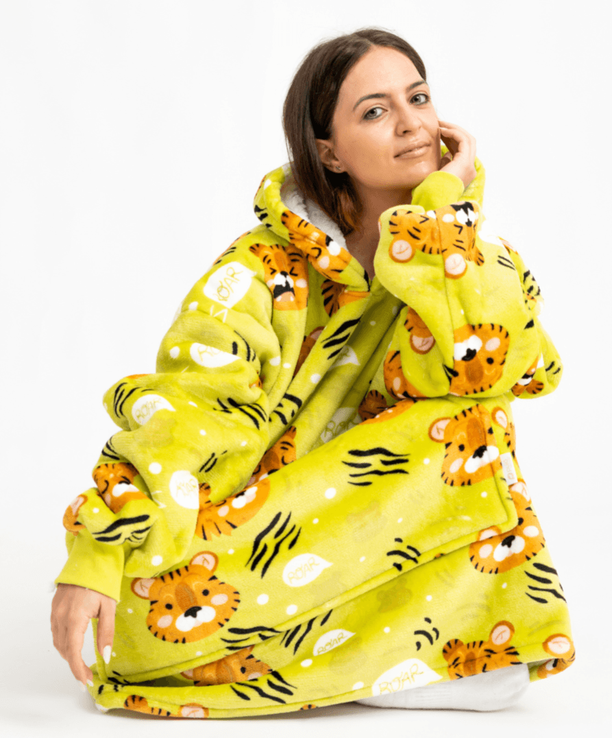 Moletom Oversized Com Capuz Tigres