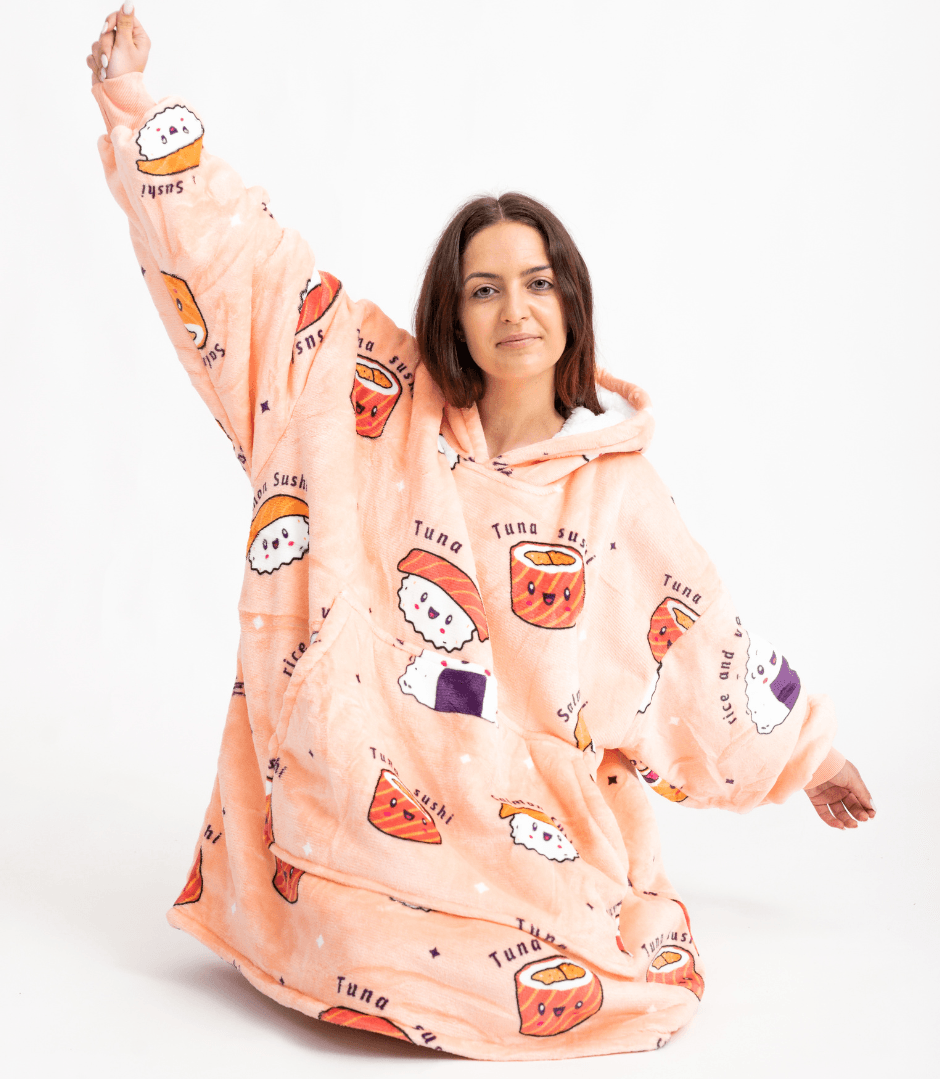 Moletom Oversized Com Capuz Sushi