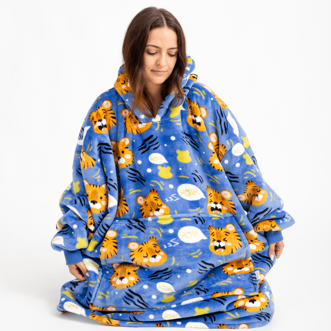 Moletom Oversized Com Capuz Tigre