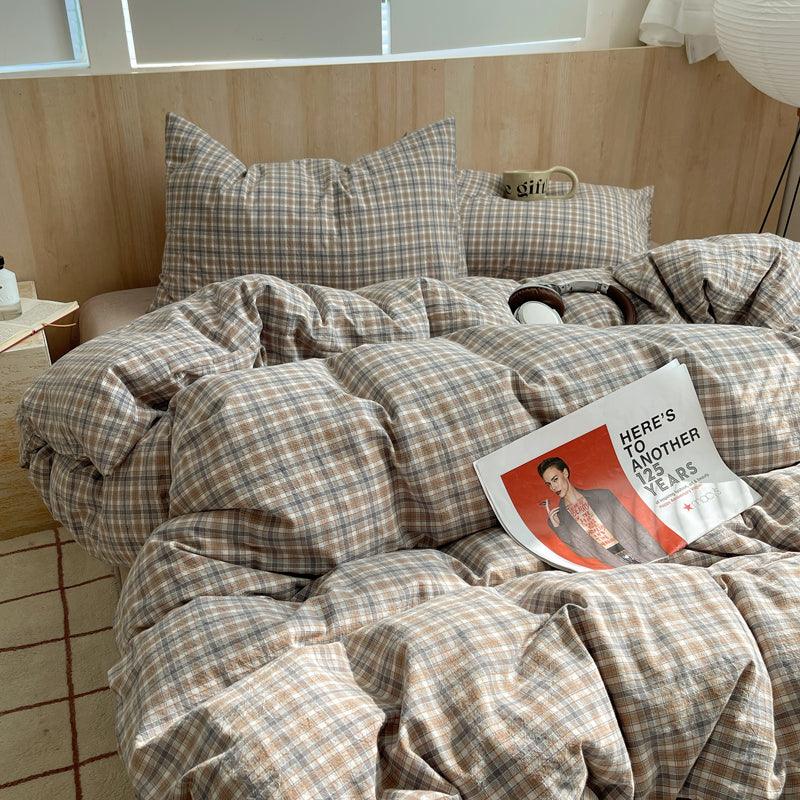Jogo de Duvet Xadrez - Mocha