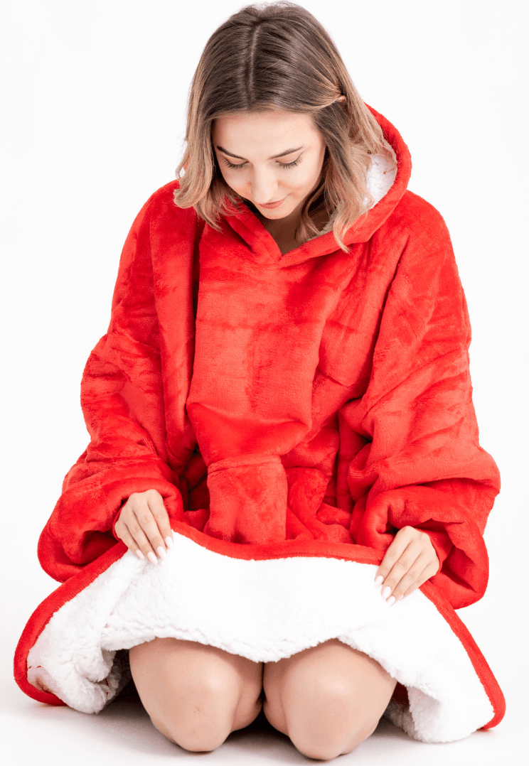 Moletom Oversized Com Capuz Laranja