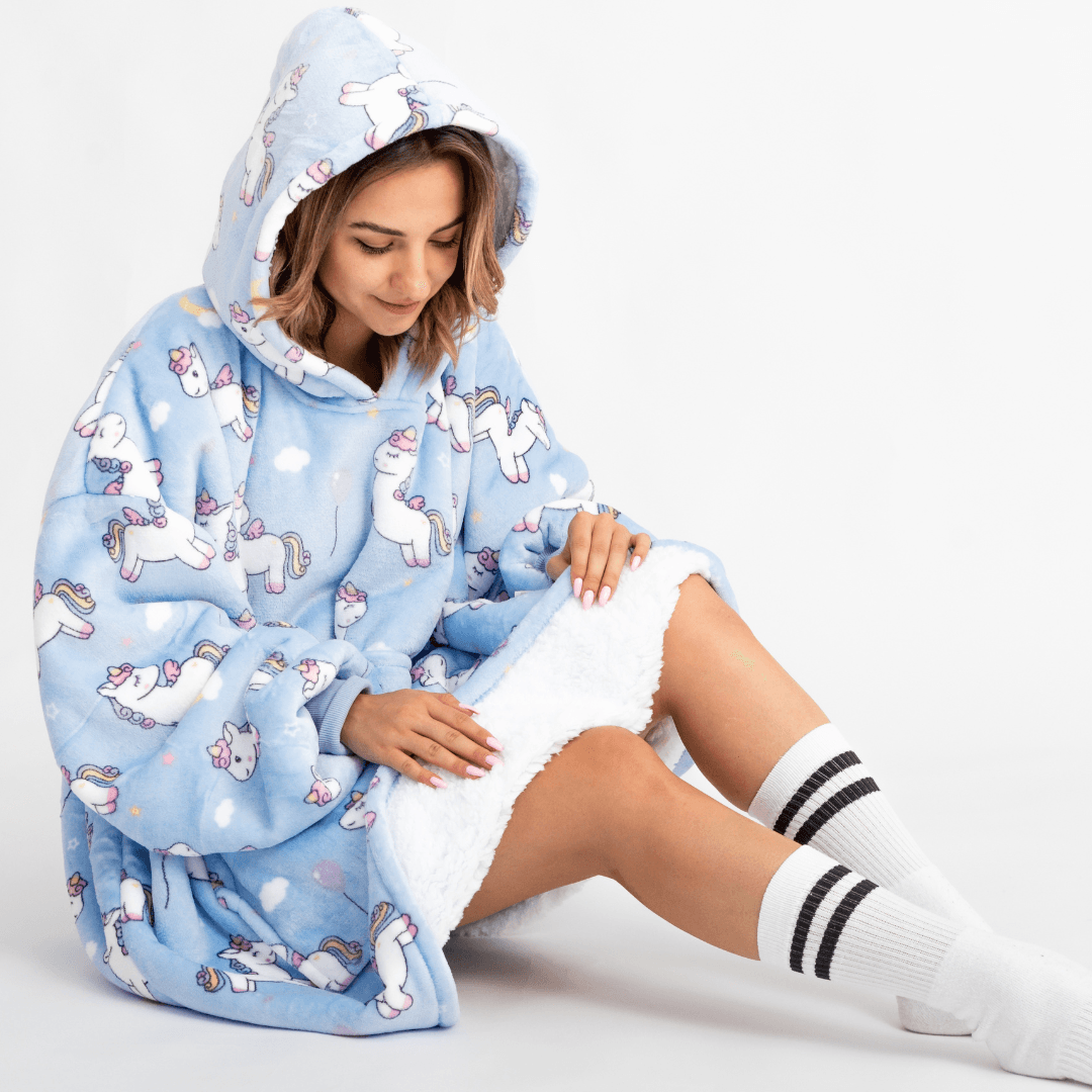 Moletom Oversized Com Capuz Unicornio