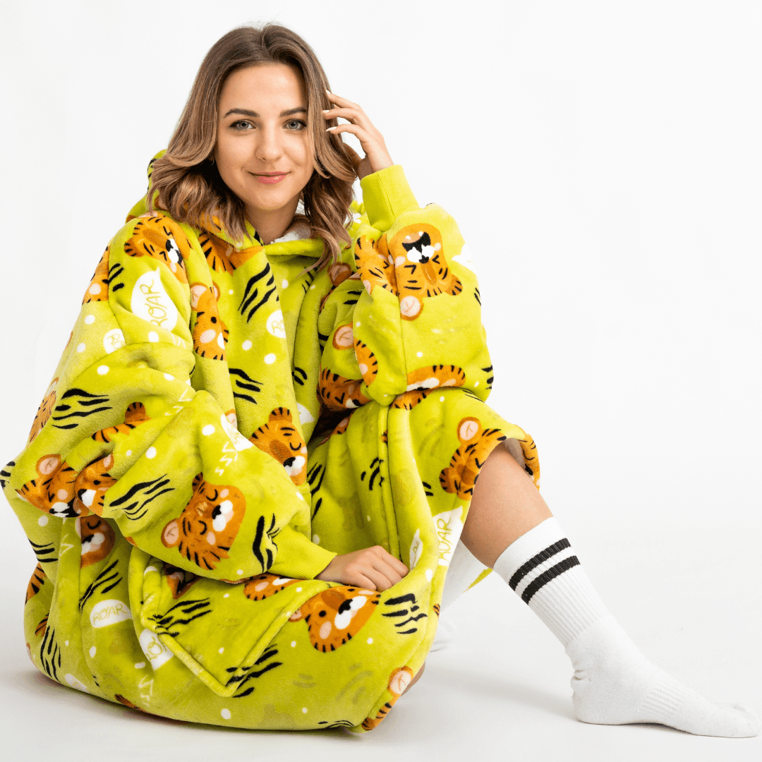 Moletom Oversized Com Capuz Tigres