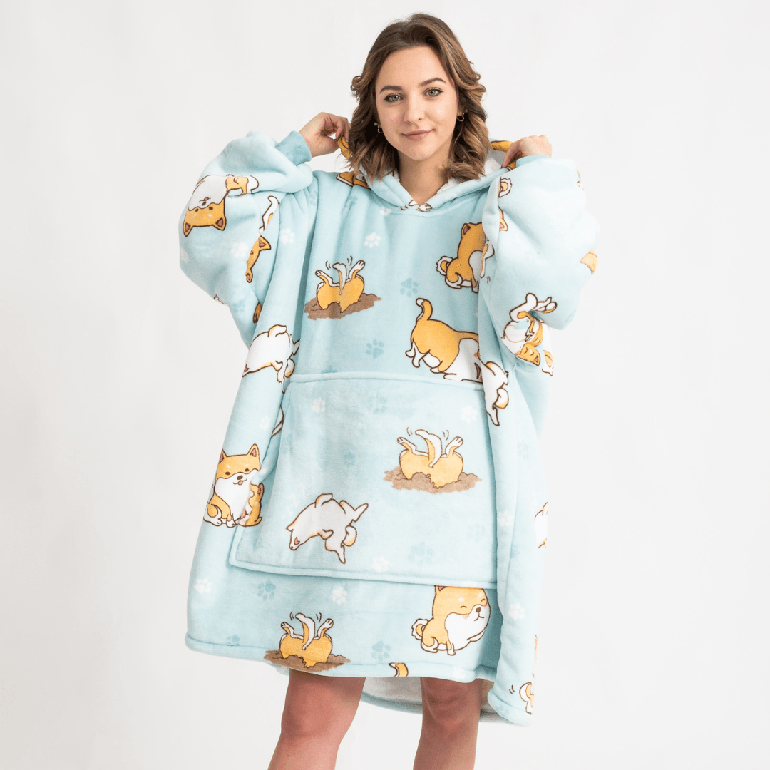 Moletom Oversized Com Capuz Shiba Inu