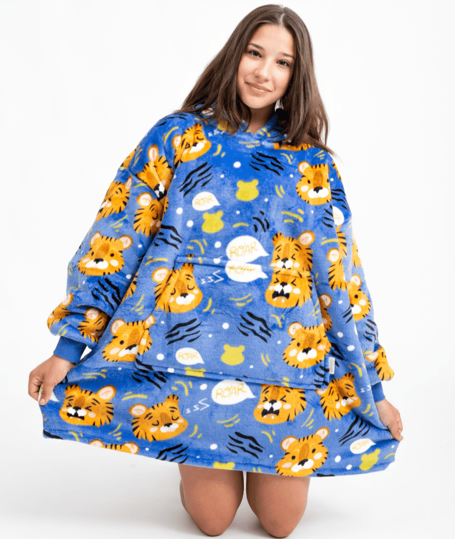 Moletom Oversized Com Capuz Kids Tigres