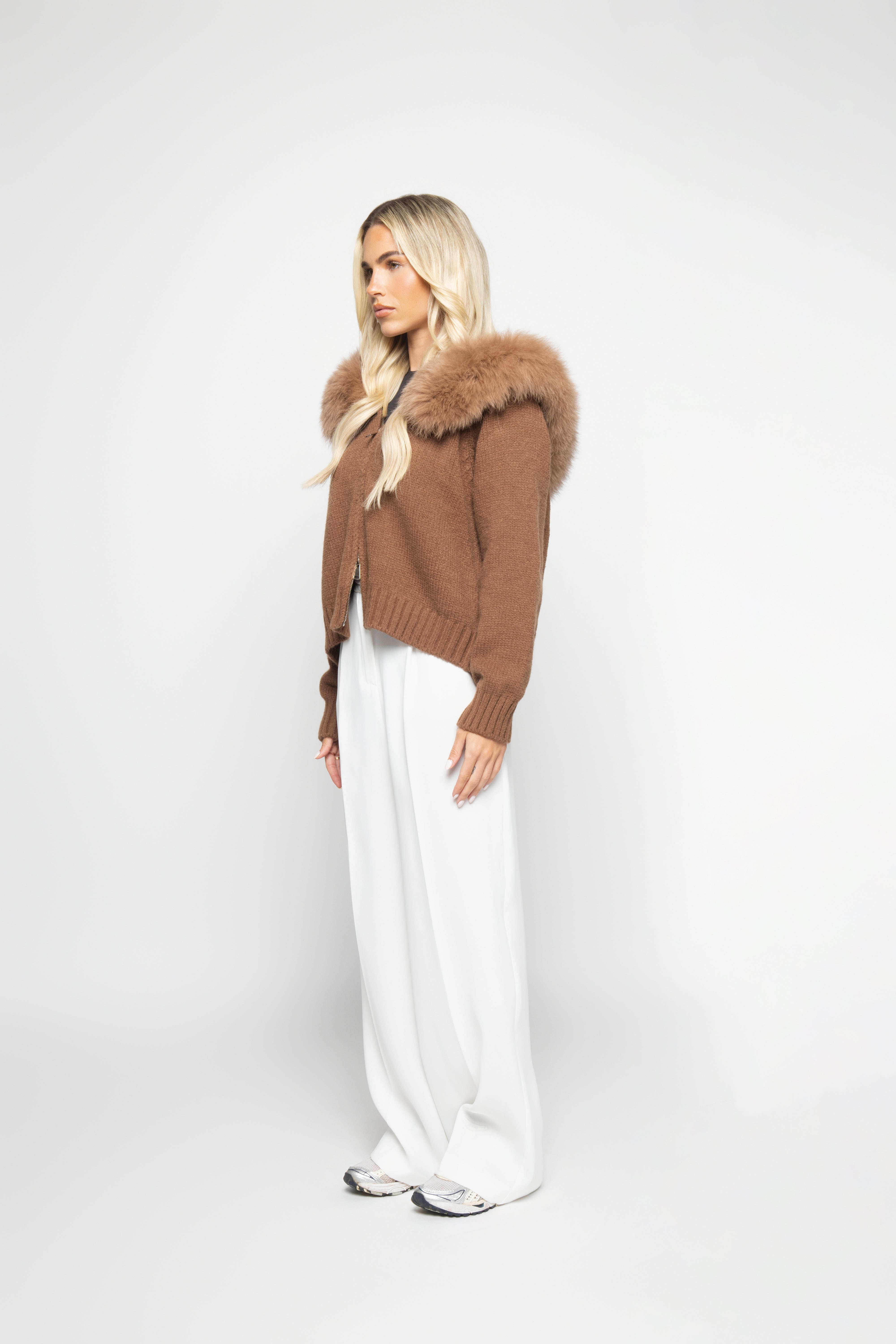 Cardigan Aveludado - Areia