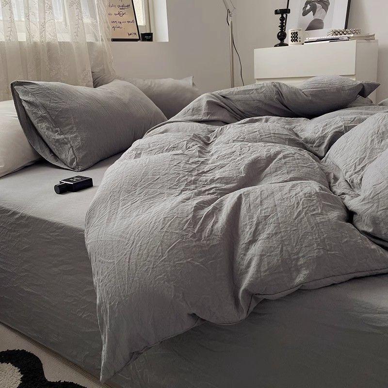 Jogo de Duvet Solid Washed - Smoke