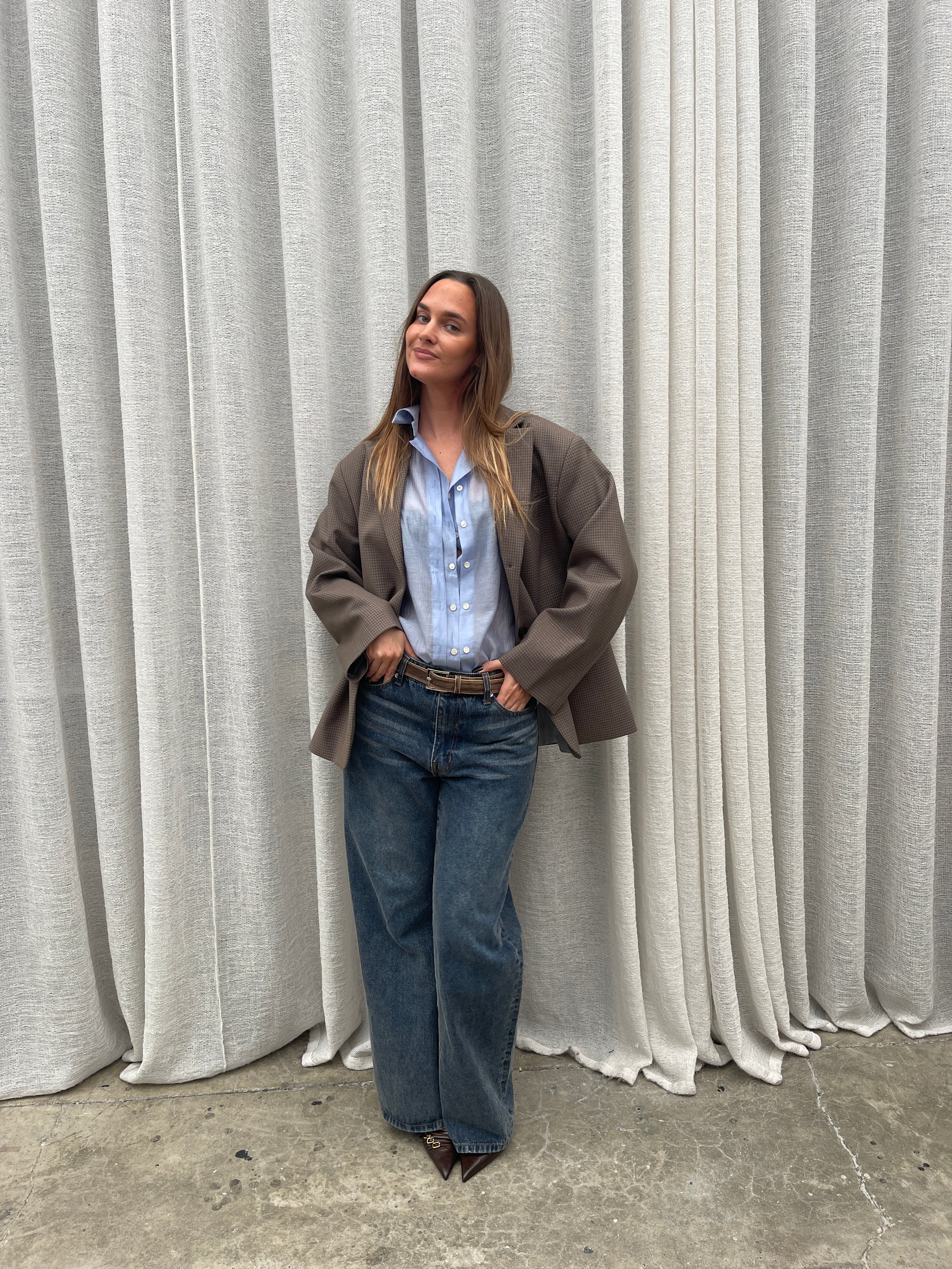 Calça Jeans Billie Dad Azul Escuro