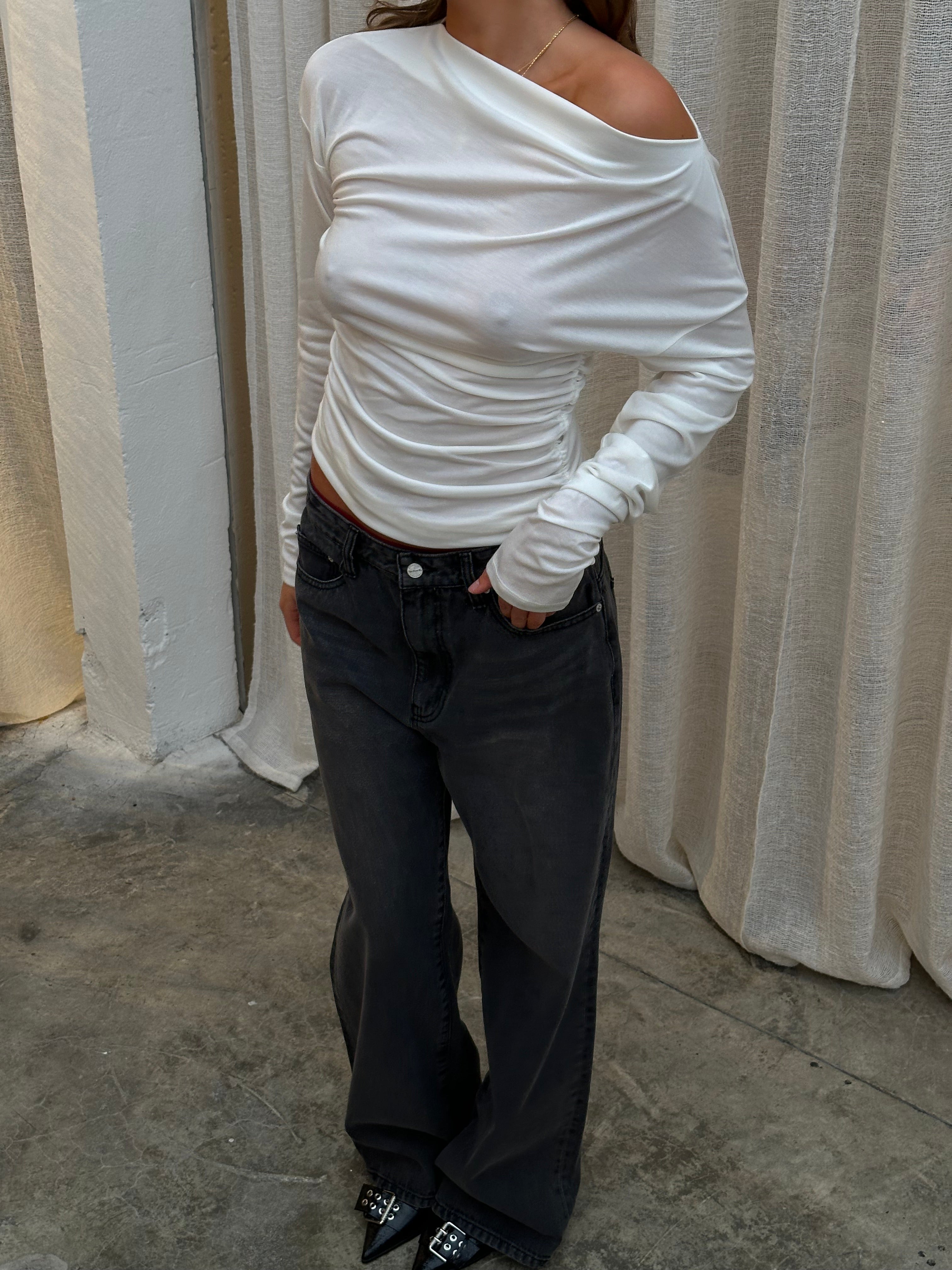 Calça Jeans Billie Dad Preta