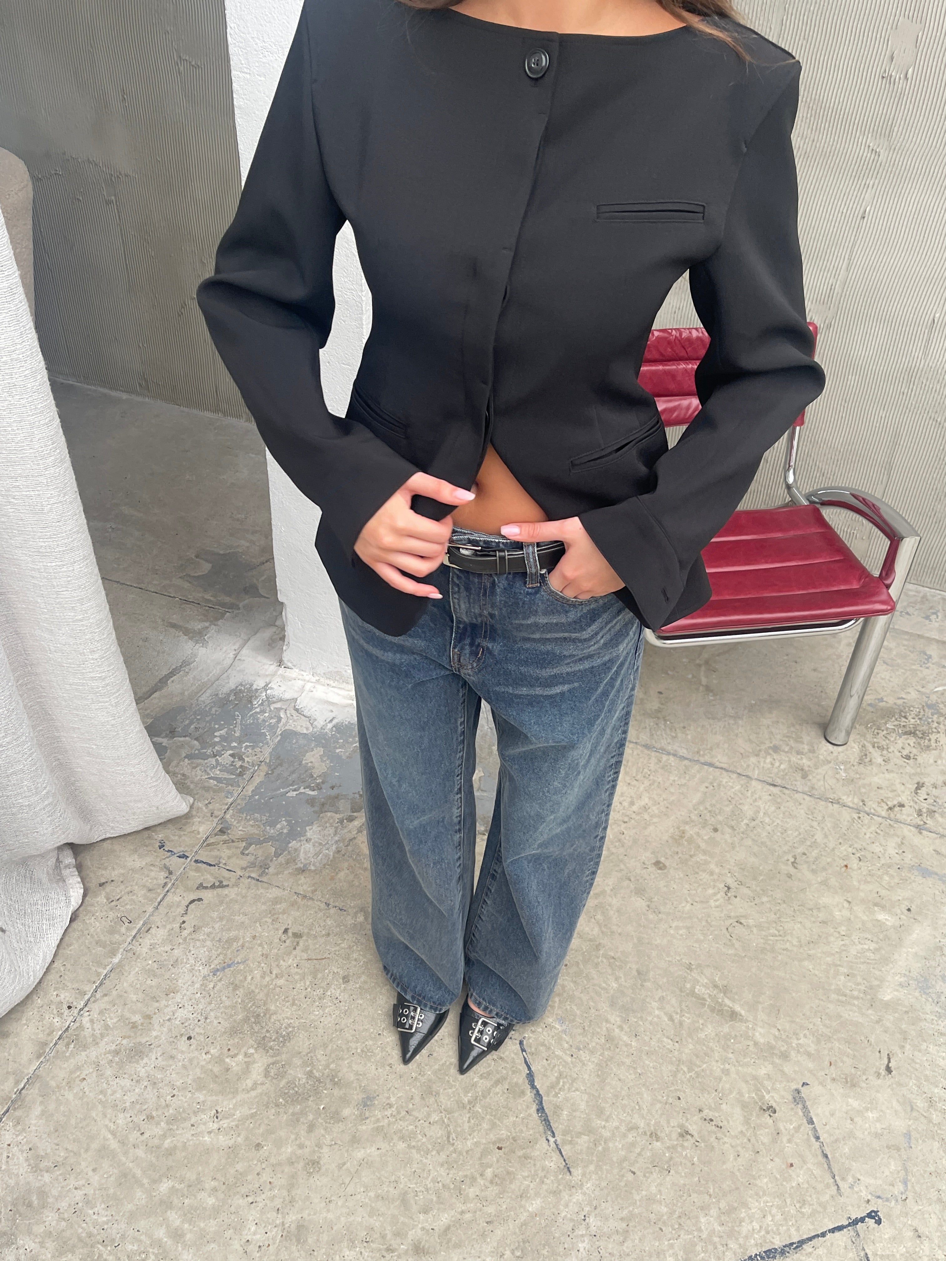 Calça Jeans Billie Dad Azul Escuro