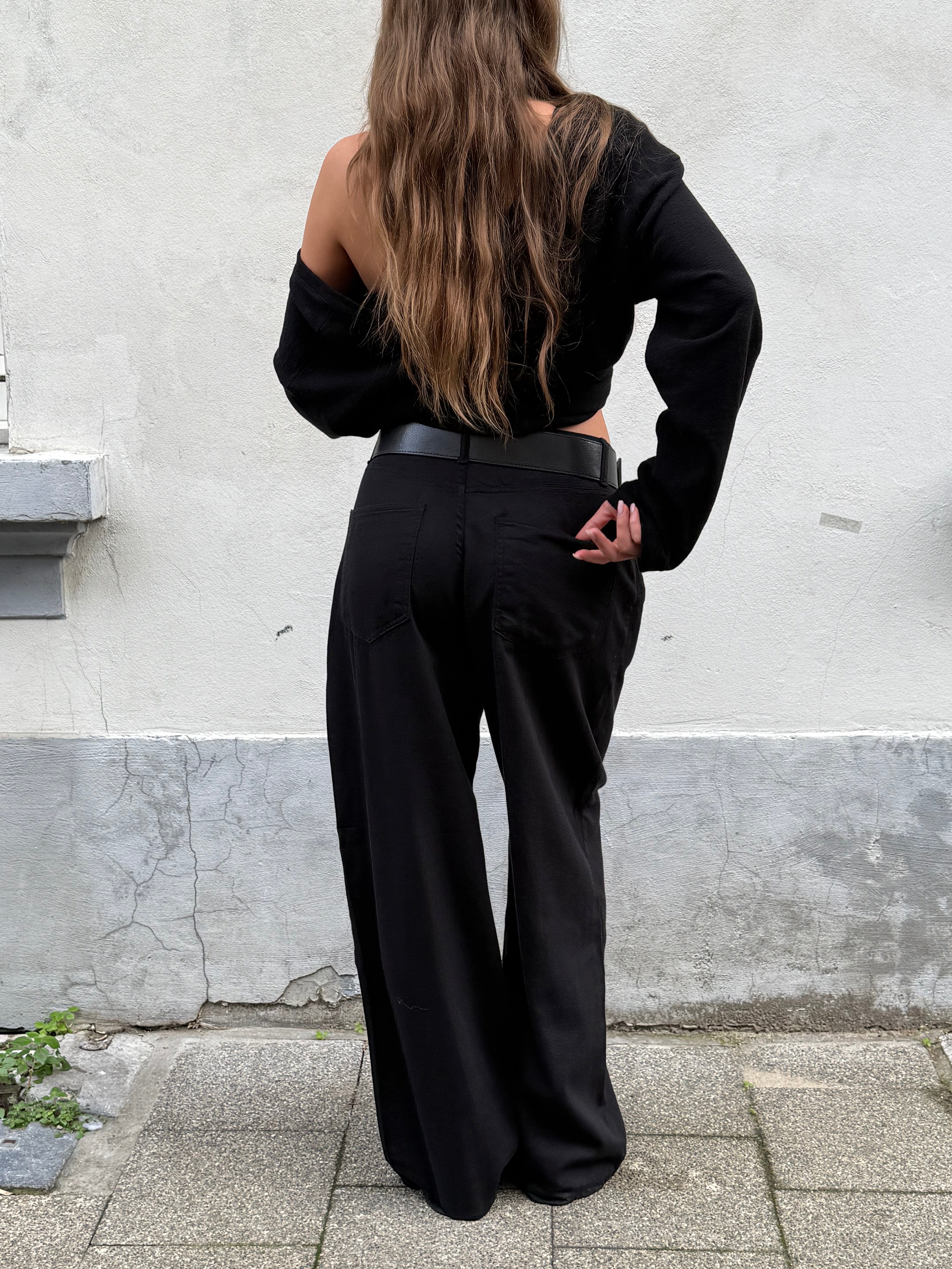 Calça Pantalona Larga Preta