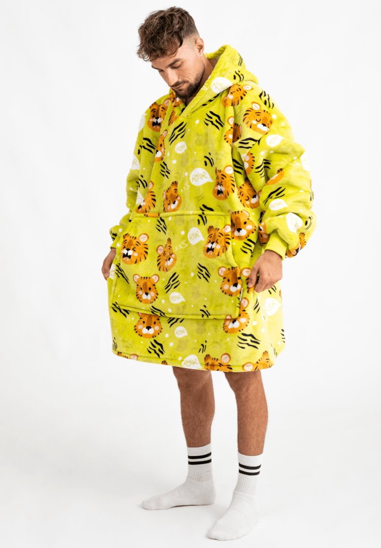 Moletom Oversized Com Capuz Tigres