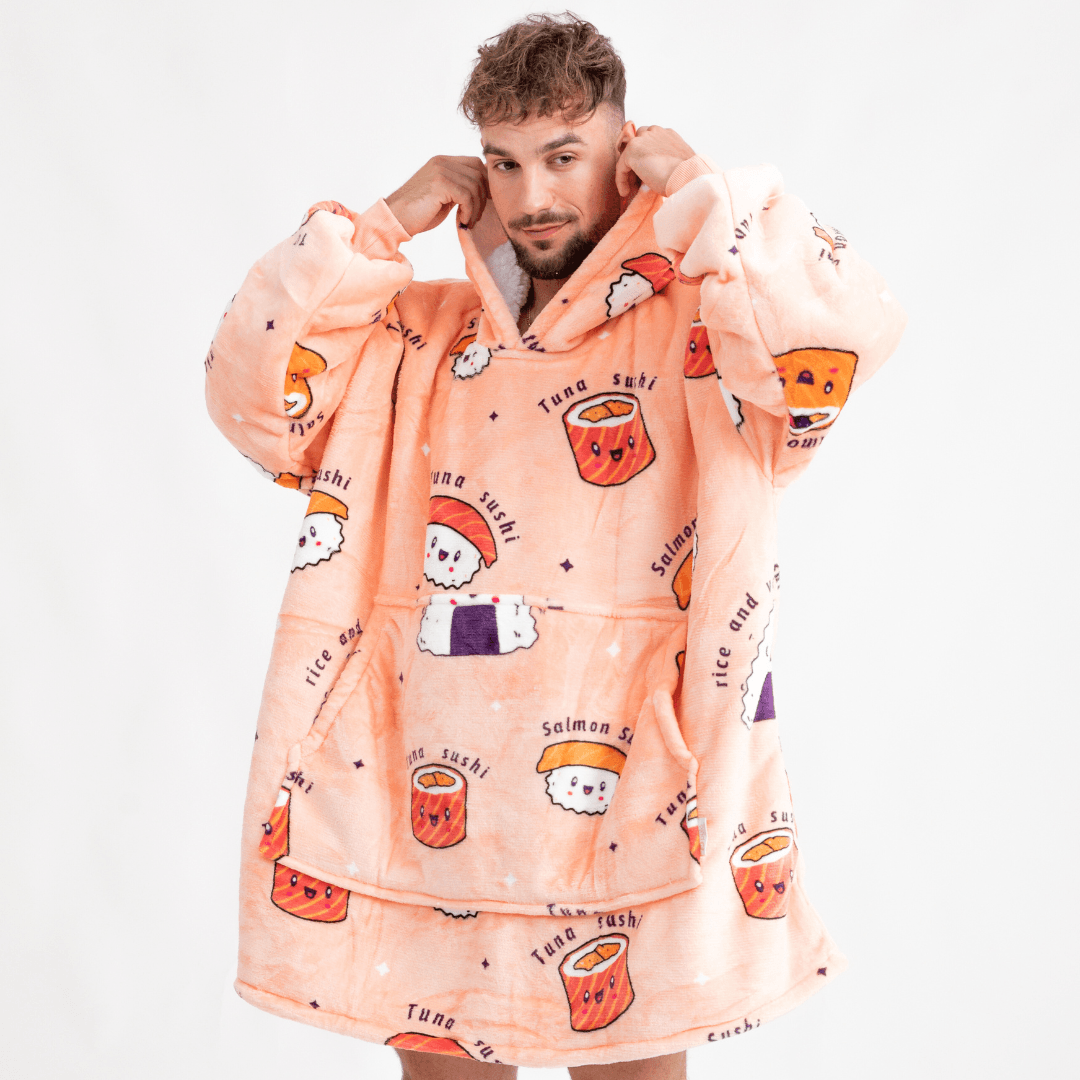 Moletom Oversized Com Capuz Sushi