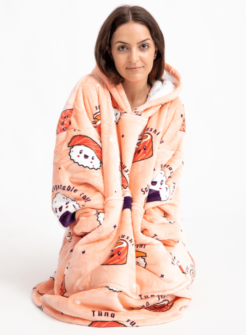 Moletom Oversized Com Capuz Sushi