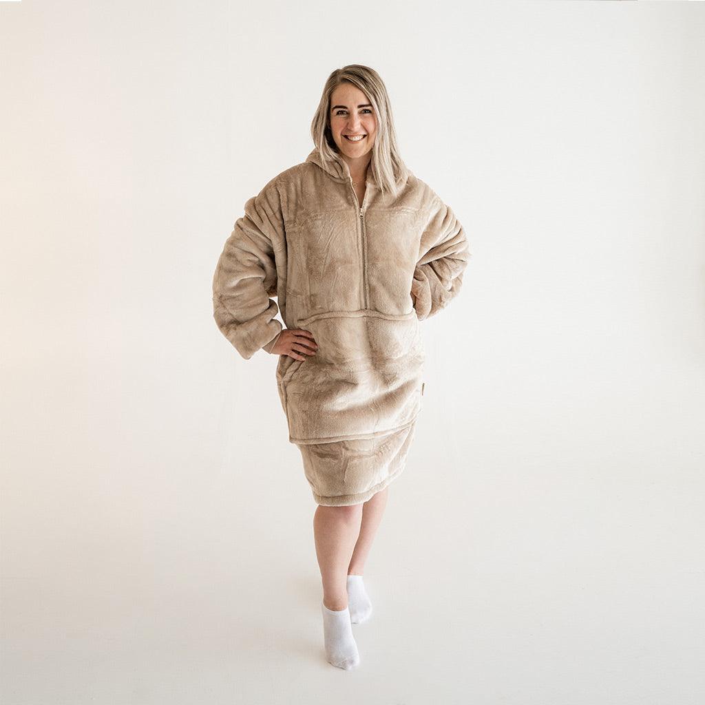 Moletom Oversized Com Capuz Para Amamentação