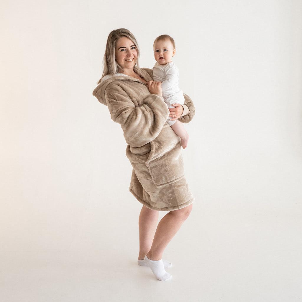 Moletom Oversized Com Capuz Para Amamentação