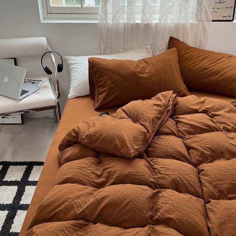 Duvet Solid Washed - Marrom