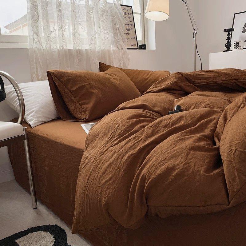 Duvet Solid Washed - Marrom