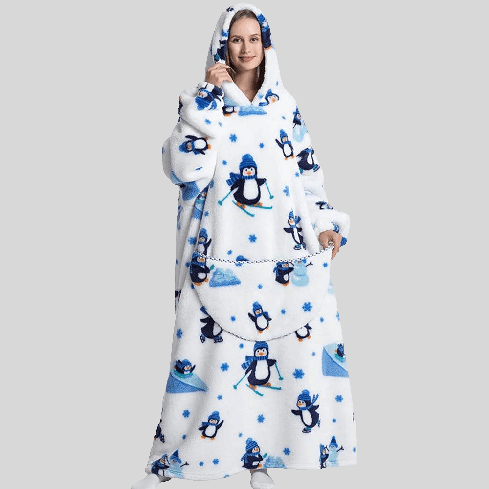 Moletom Oversized Com Capuz Pinguin