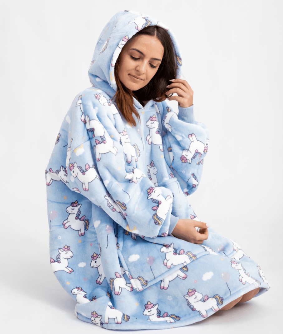 Moletom Oversized Com Capuz Unicornio