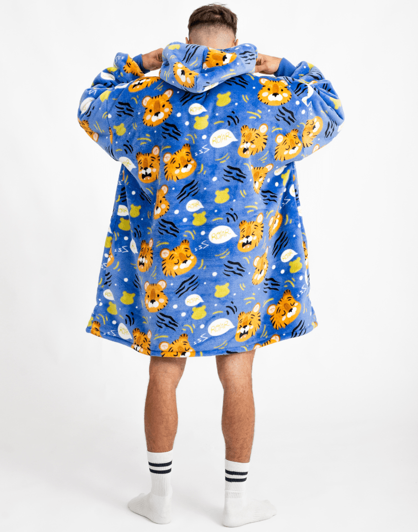 Moletom Oversized Com Capuz Tigre