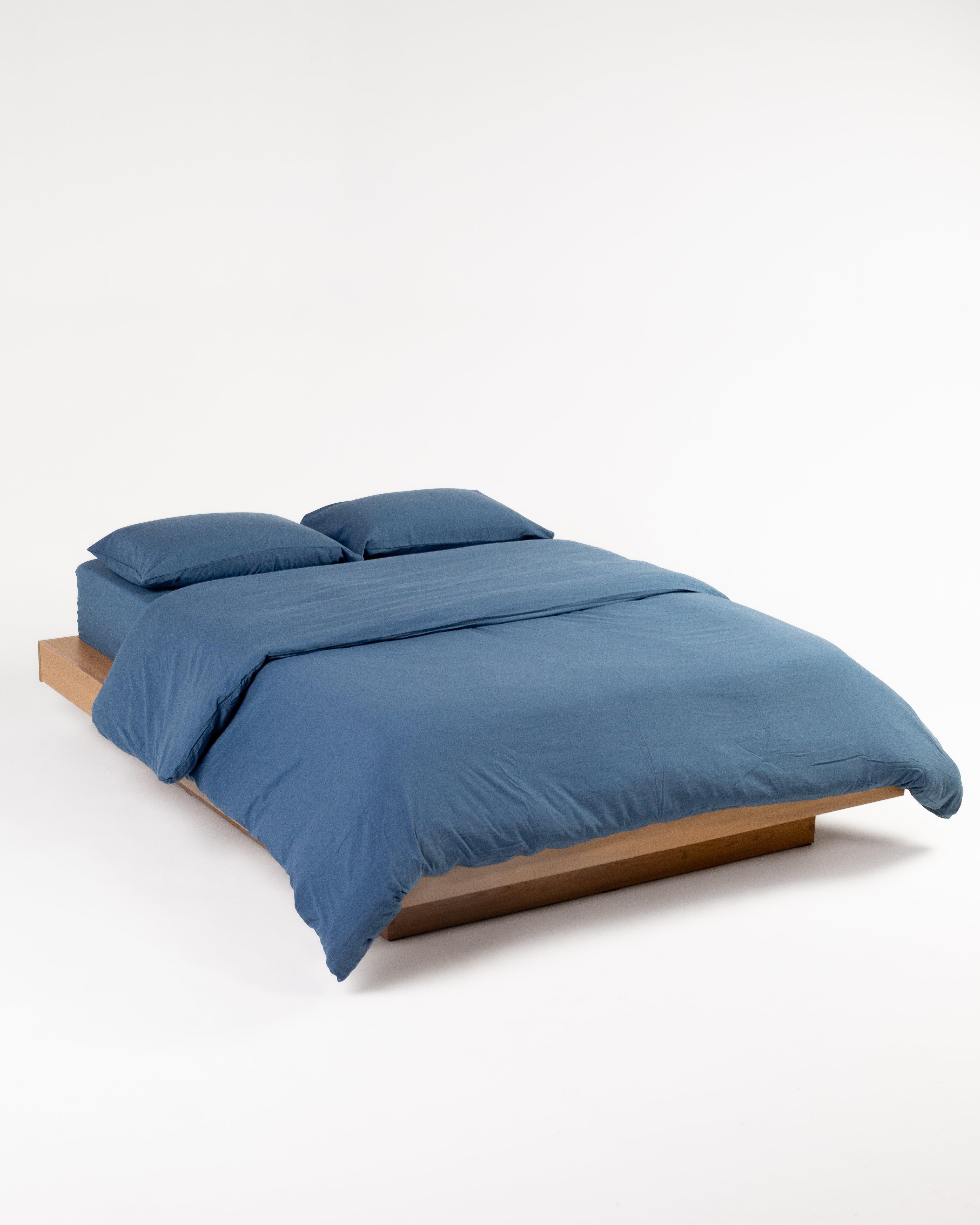 Jogo de Duvet Solid Washed - Navy